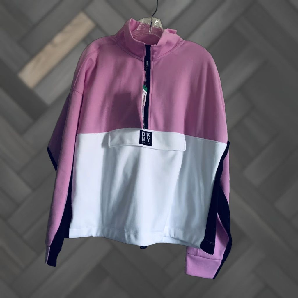 DKNY Womens DKNY Sport 1/2 Zip Rose Bud Pullover XL Pink Top Activewear Pullover DKNY Womens Regular Fit Size XL / US 12-14 / IT 48-50 - 1 Thumbnail