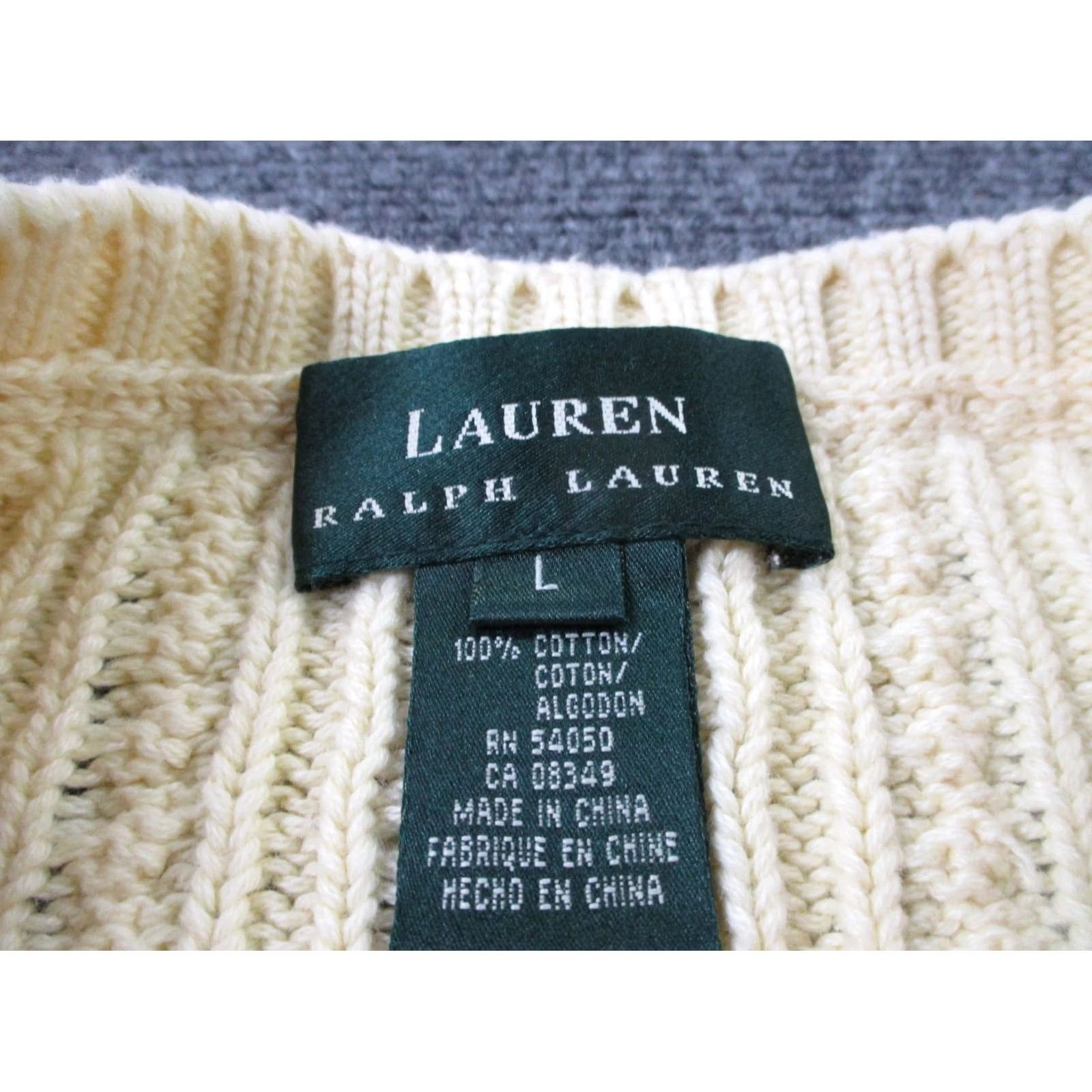Polo Ralph Lauren Ralph Lauren Sweater Womens L Yellow Cable Knit Fisherman Heavy Preppy Classic Size L / US 10 / IT 46 - 6 Thumbnail