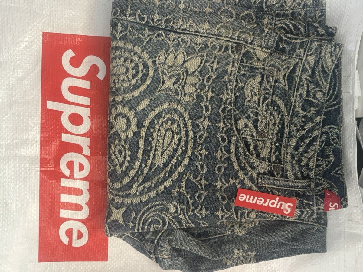 Supreme Supreme Bandana Jacquard Denim Pants Size US 32 / EU 48 - 4 Thumbnail