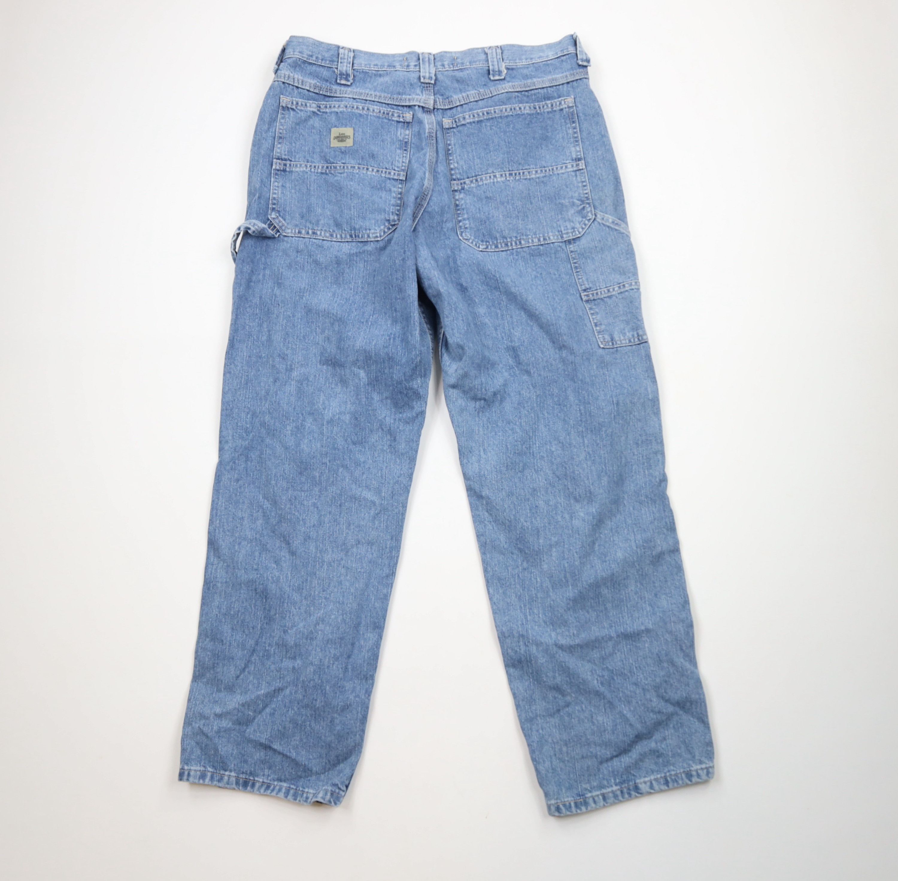 Lee × Vintage Vintage Y2K Lee Wide Leg Carpenter Denim Jeans Blue Size US 36 / EU 52 - 10 Thumbnail