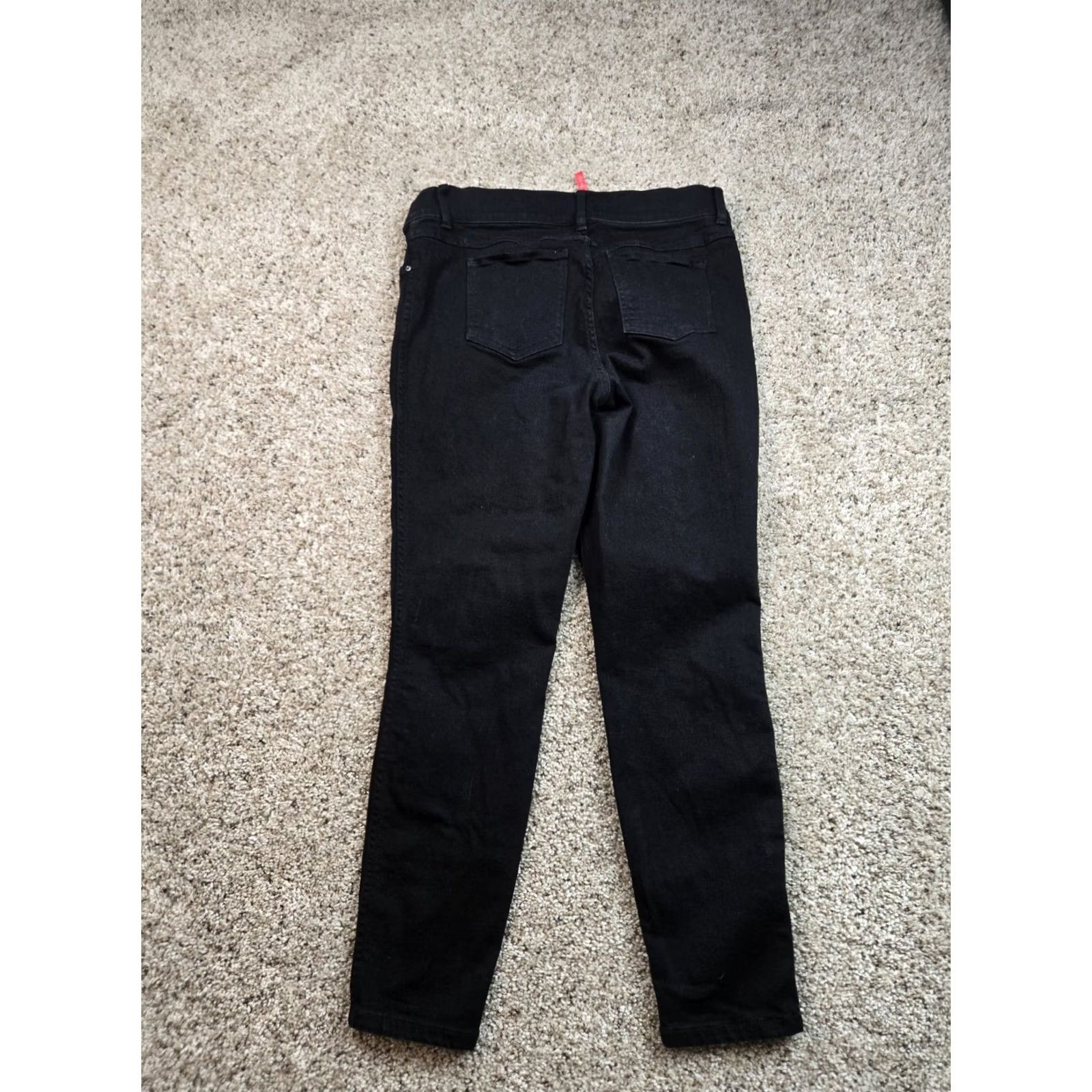 Spanx Spanx Skinny Ankle Jeans Womens Large Black Stretch Denim Jeggings Pull On Slim 5-Pocket Logo Zipper Daywear Casual US Theme Mens? Ladies? Size 24" / US 00 / IT 34 - 7 Thumbnail