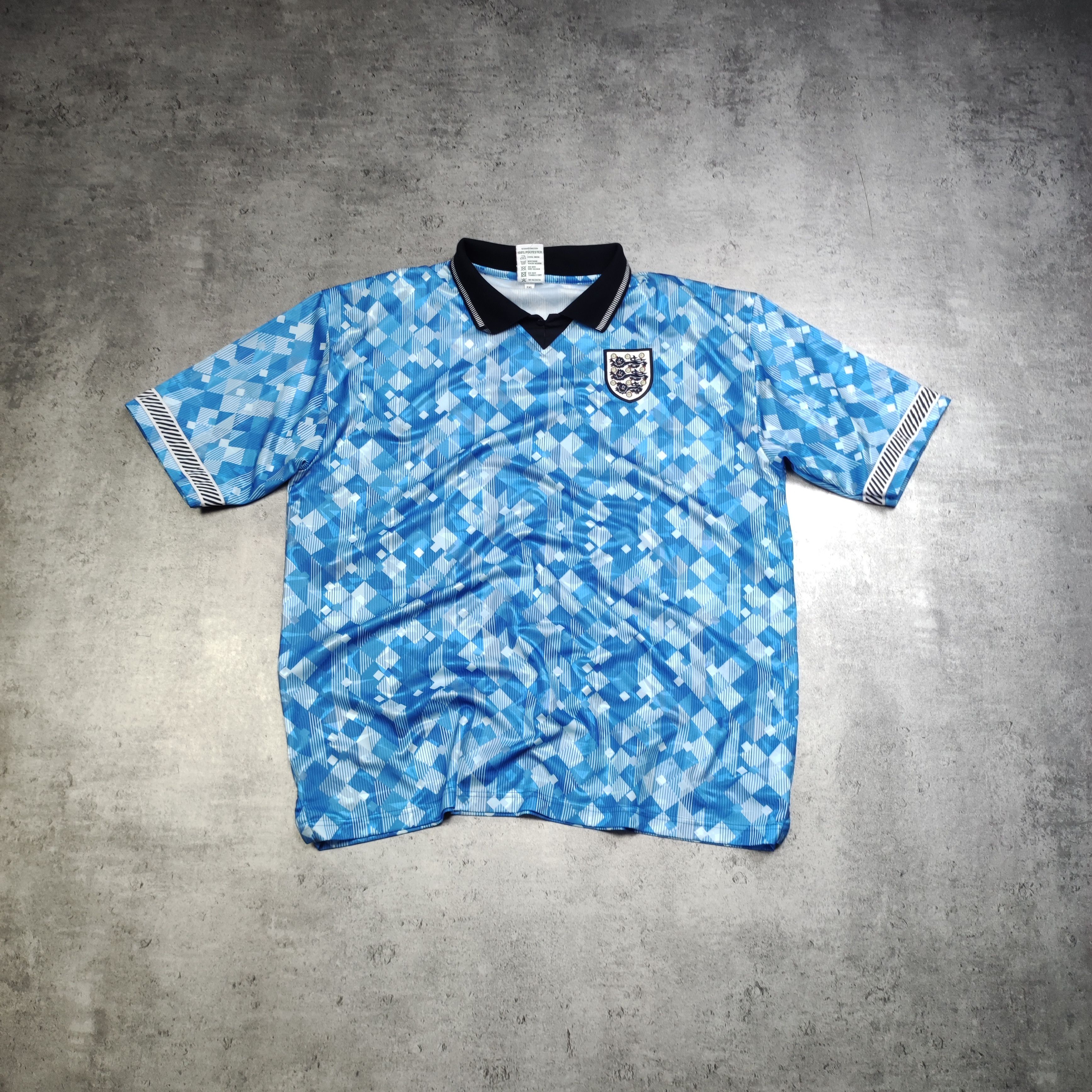 Vintage RARE 90s Football s Score Draw England World Cap Jersey Size US XXL / EU 58 / 5 - 1 Thumbnail