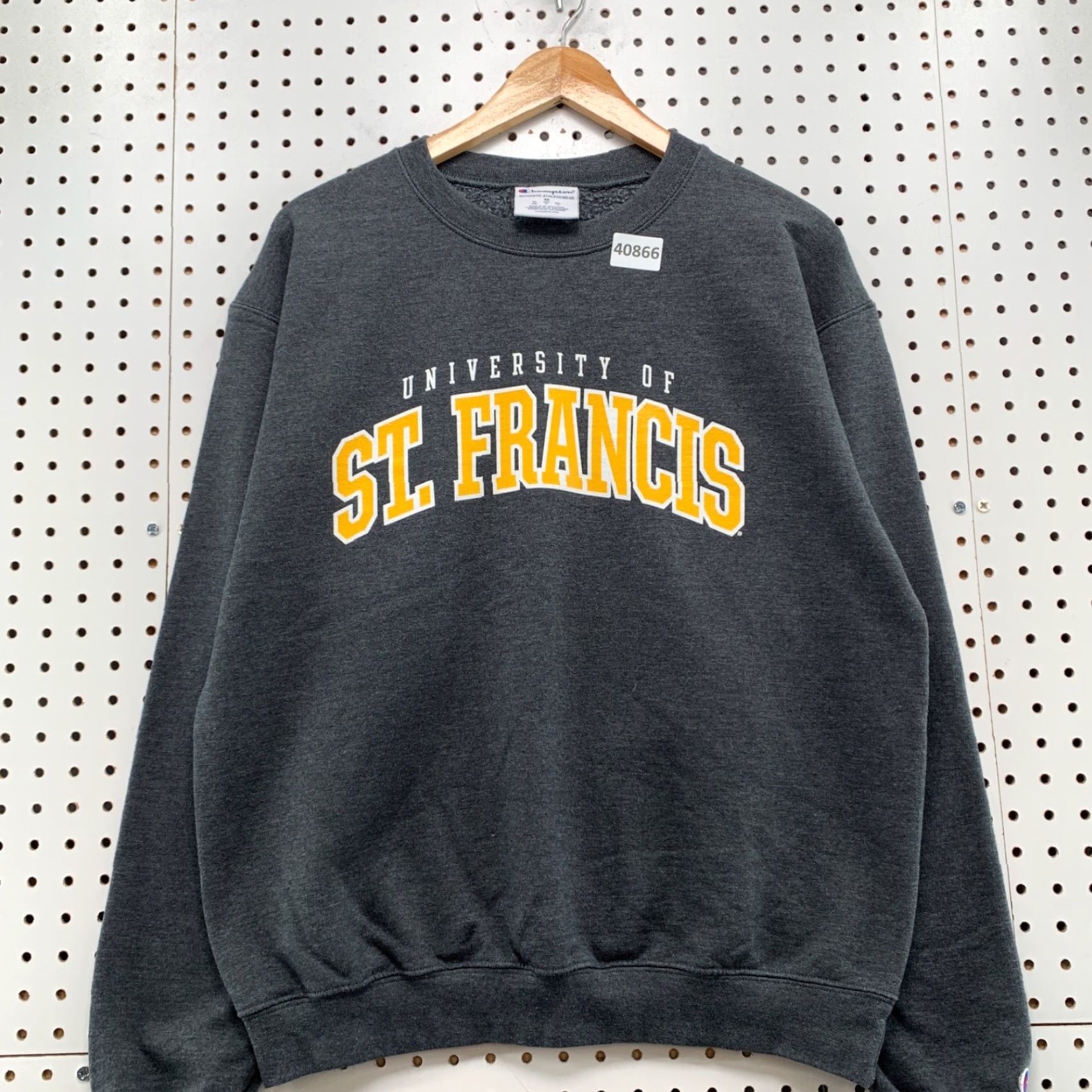 Champion VINTAGE Champion University Crewneck Sweatshirt Mens Medium Gray Graphic Print Pullover 90s Size US M / EU 48-50 / 2 - 4 Thumbnail