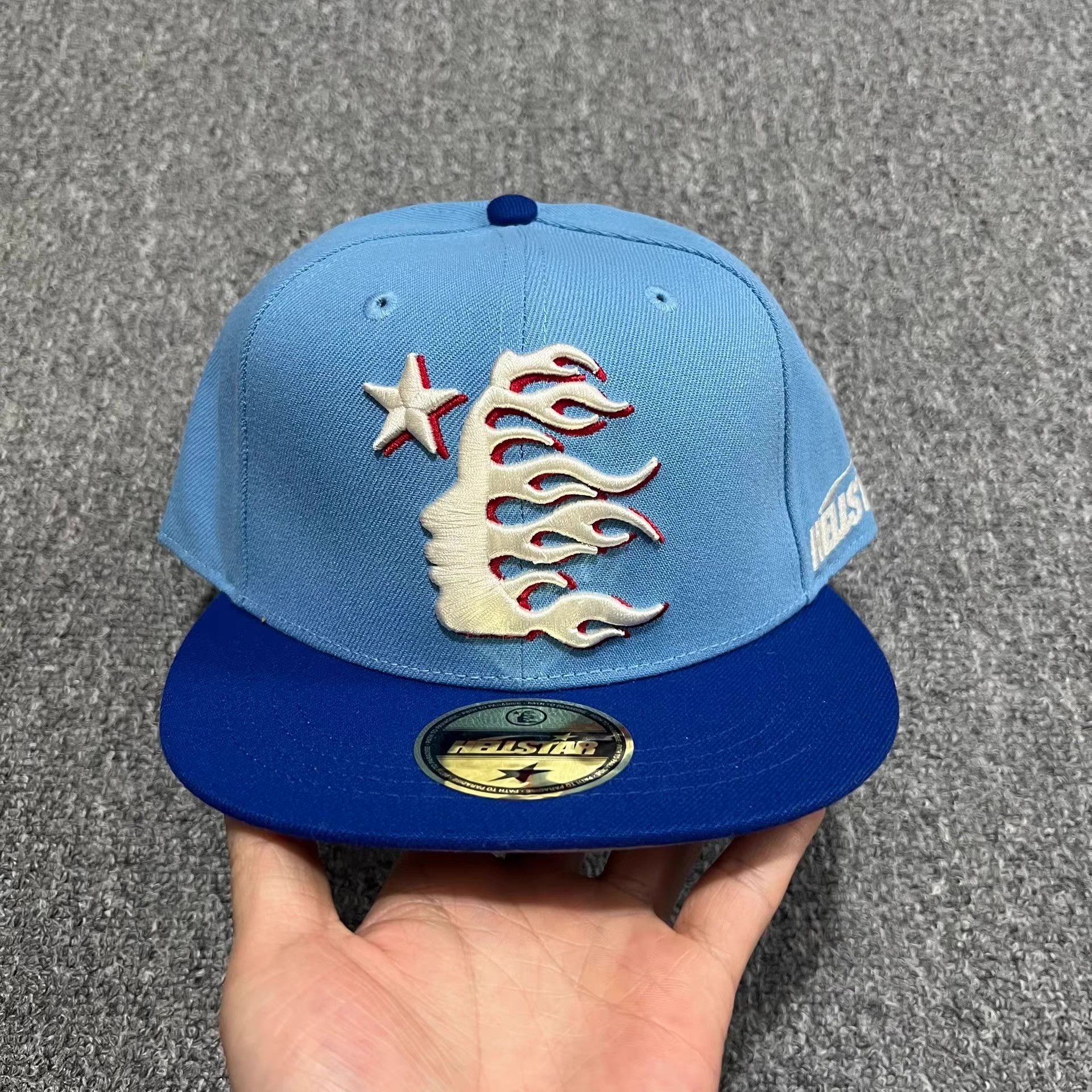 HELLSTAR Hellstar embroidered flat brim baseball cap sun hat Q7 Size ONE SIZE - 1 Thumbnail