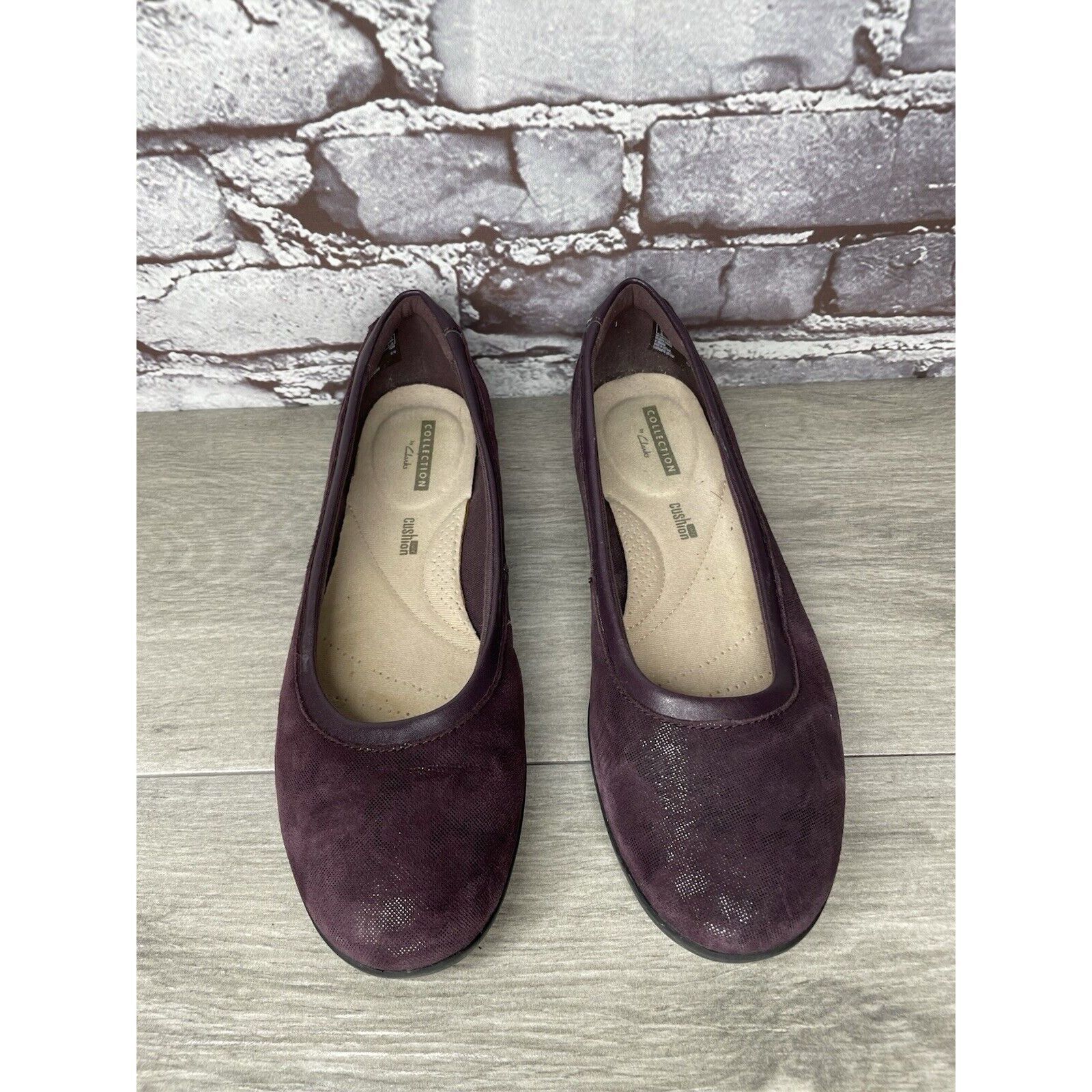 Clarks Clarks Collection Soft Cushion Purple Shimmer Ballet Flats W Size US 7.5 / IT 37.5 - 10 Thumbnail