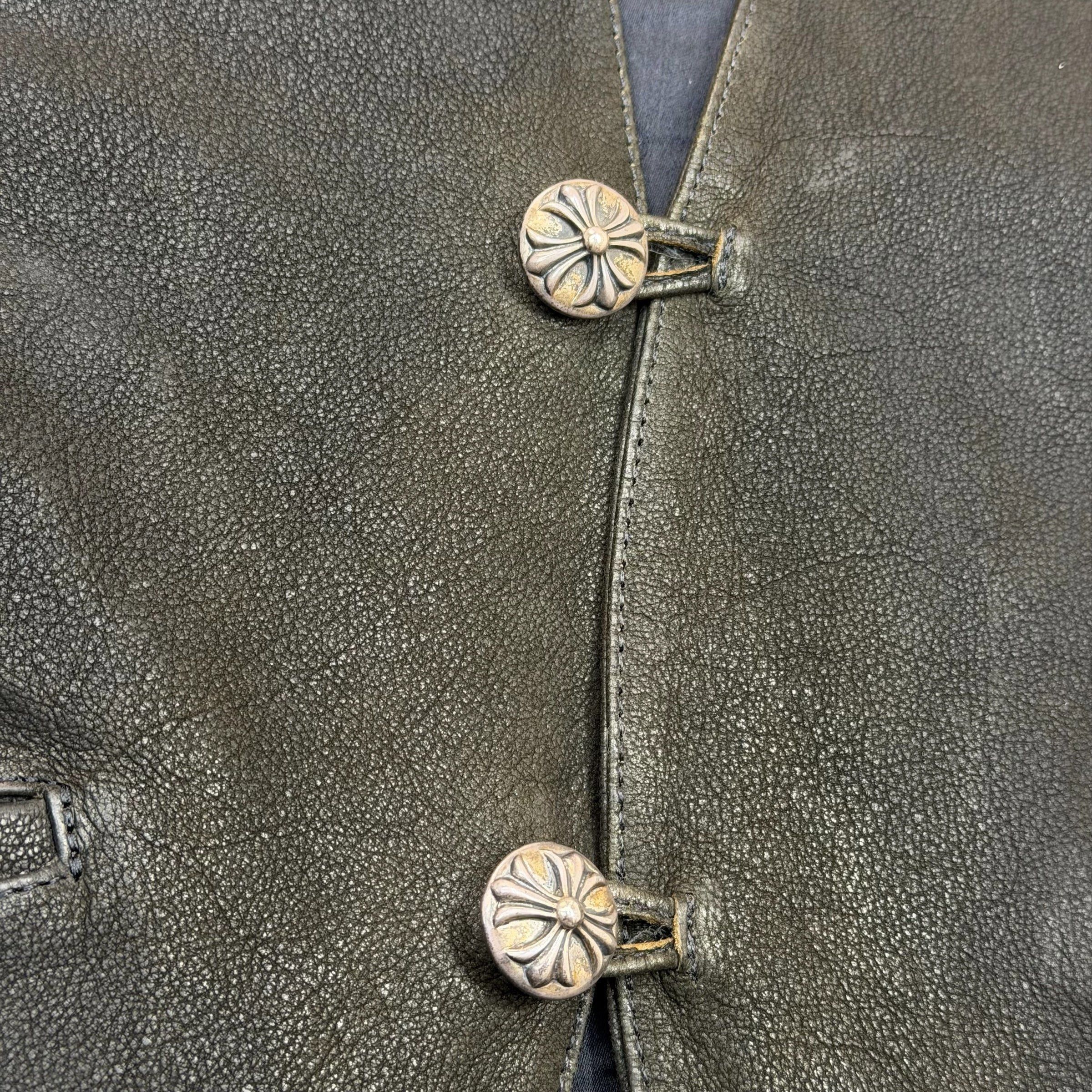 Chrome Hearts Vintage Chrome Hearts Classic Leather Vest L Size US L / EU 52-54 / 3 - 9 Thumbnail