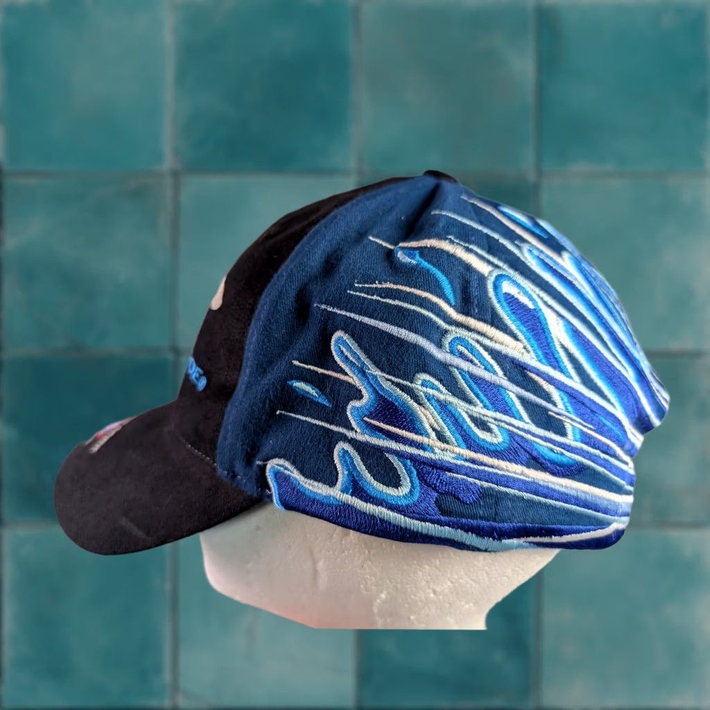 Vintage VINTAGE NHRA Powerade Official Sports Drink Hat Main Gate Black Blue Flame Splash Cap Baseball Cap Men One Size Twill Cotton Adjustable Cap Size ONE SIZE - 1 Thumbnail