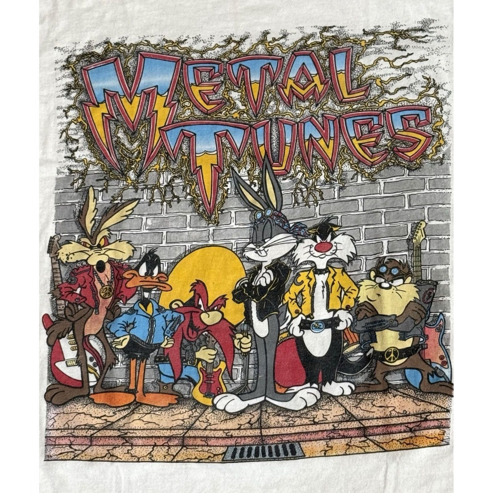 Vintage VINTAGE Short Hills Tee Shirt L White Bugs Bunny Metallica Megadeth Graphic Print Crew Neck Short Sleeve Men Size US L / EU 52-54 / 3 - 3 Thumbnail