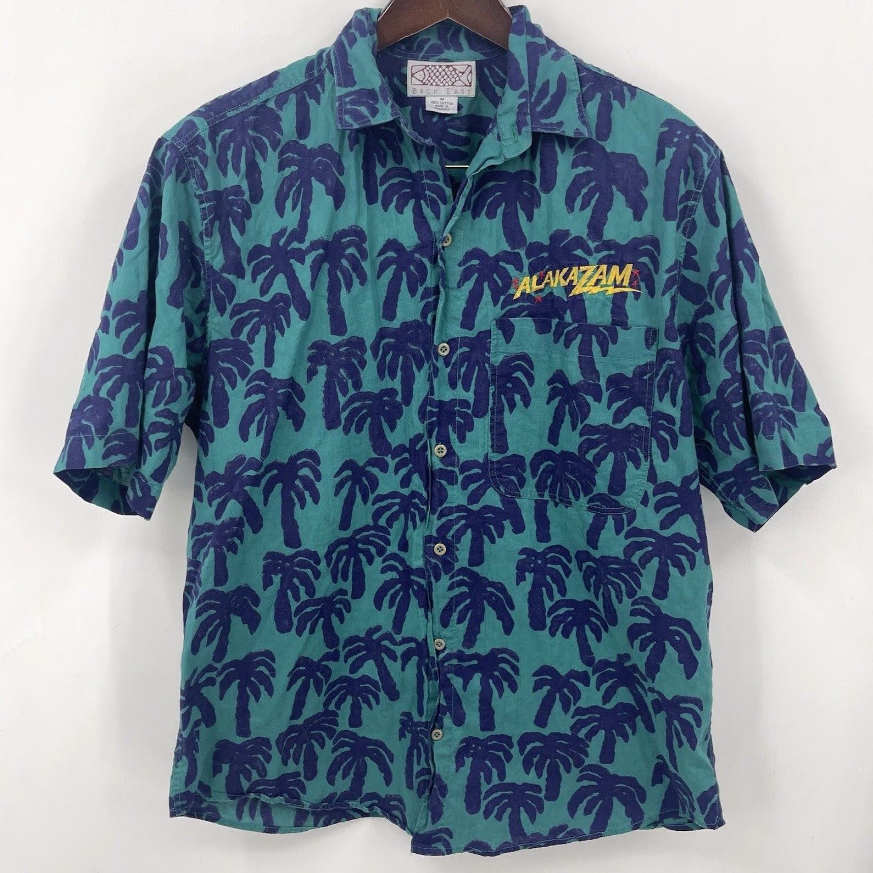 Vintage VINTAGE Back East Alakazam Cotton Button-Up Shirt Mens Medium Floral Palm Tree Beach 90s Size US M / EU 48-50 / 2 - 2 Thumbnail