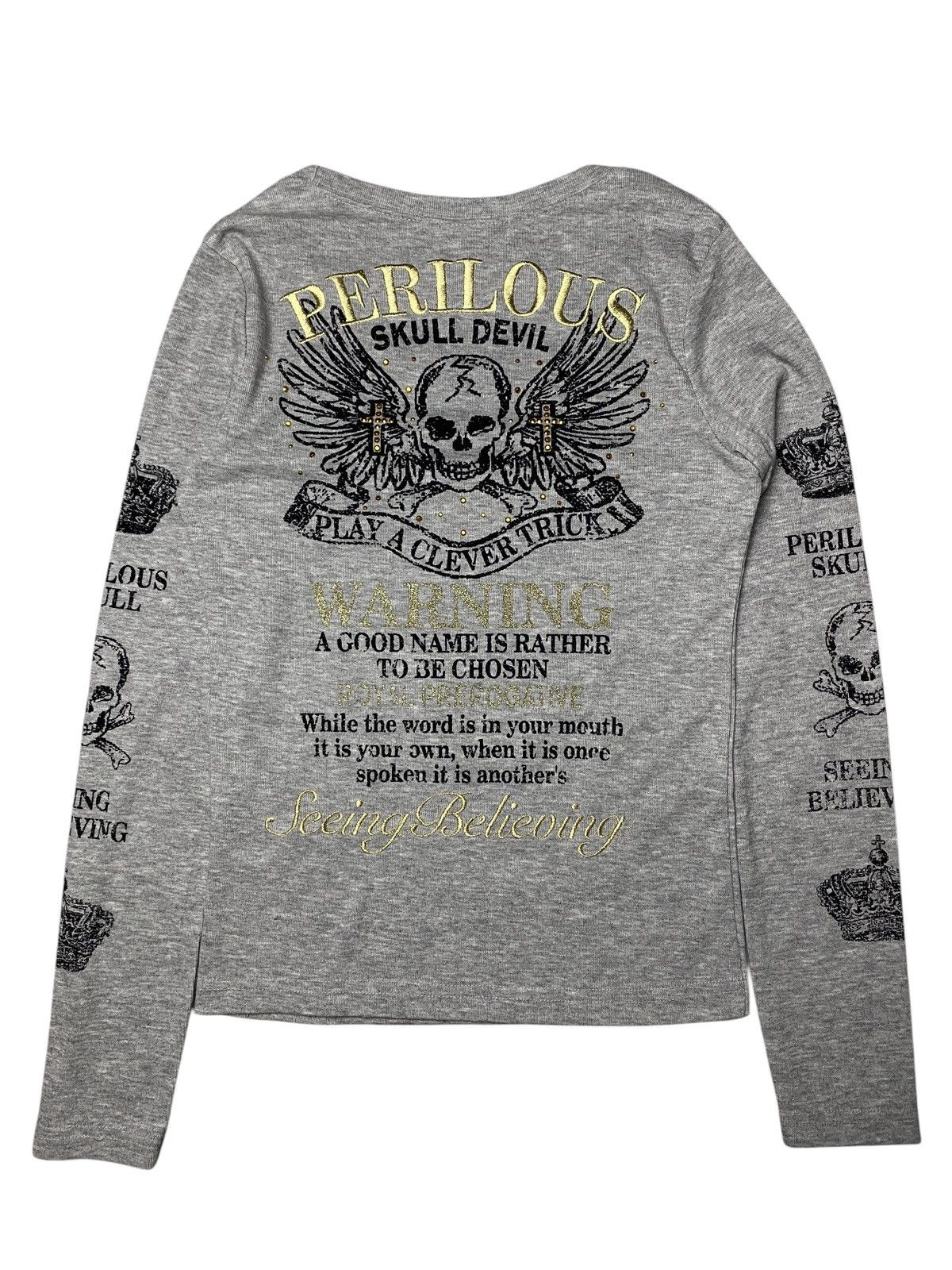 Hysteric Glamour 2000's Igngi Skull Wing Poem Longsleeve Size US XS / EU 42 / 0 - 2 Thumbnail