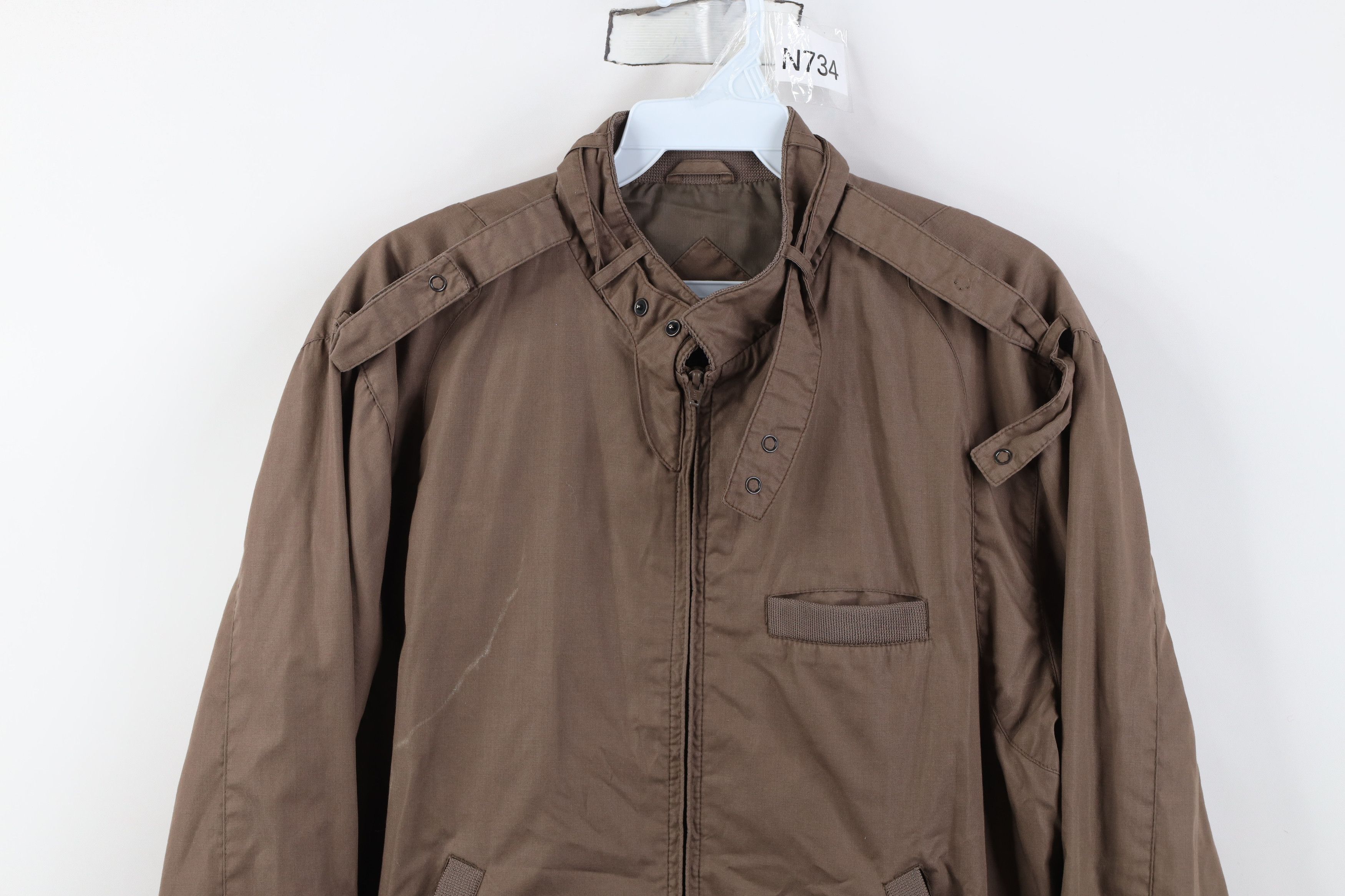 Vintage Vintage 80s 90s Streetwear Cafe Racer Bomber Jacket Brown Size US M / EU 48-50 / 2 - 2 Thumbnail