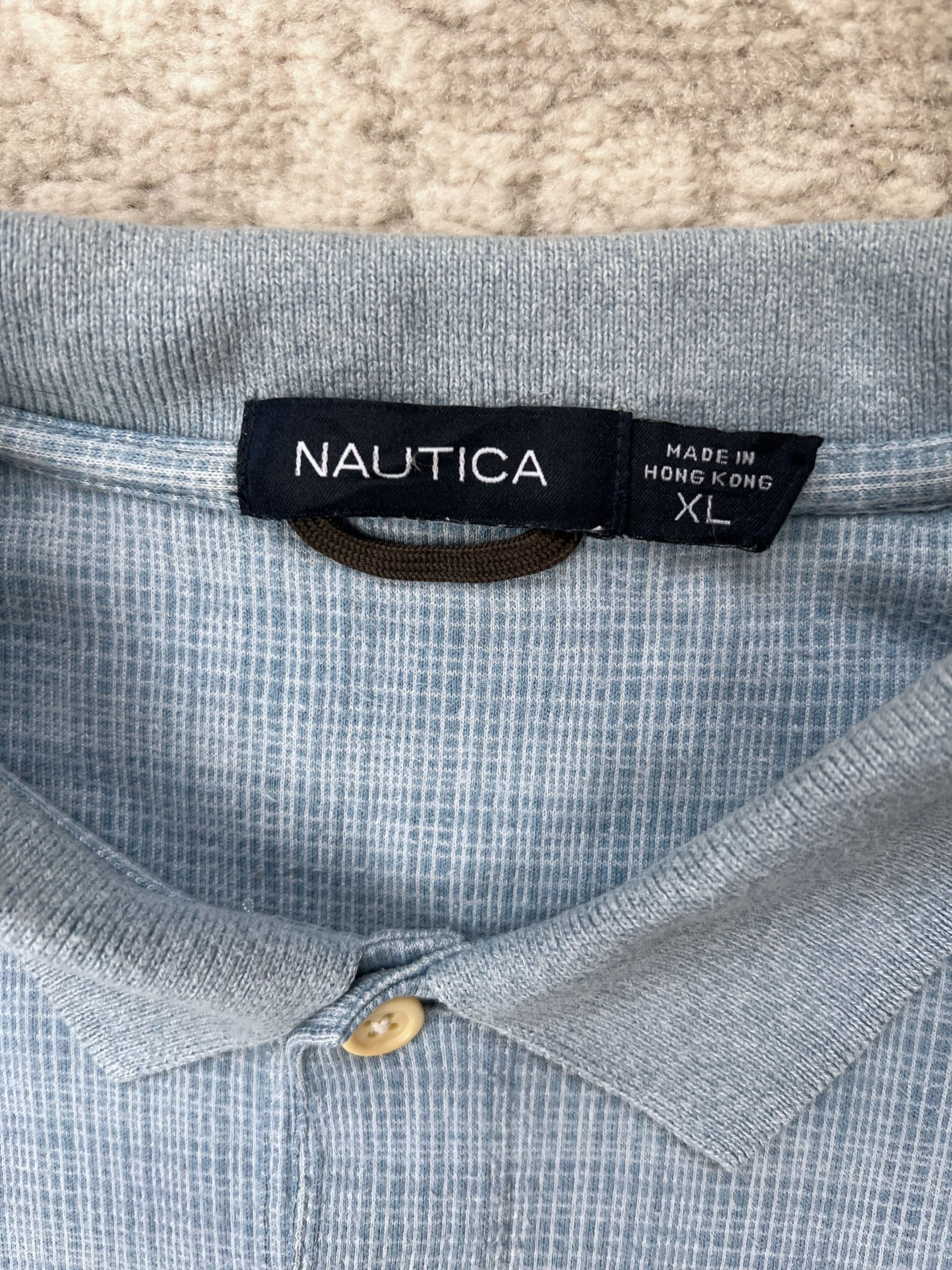 Nautica Vintage Nautica Long Sleeve Polo Shirt Made in Hong Kong XL Size US XL / EU 56 / 4 - 17 Thumbnail