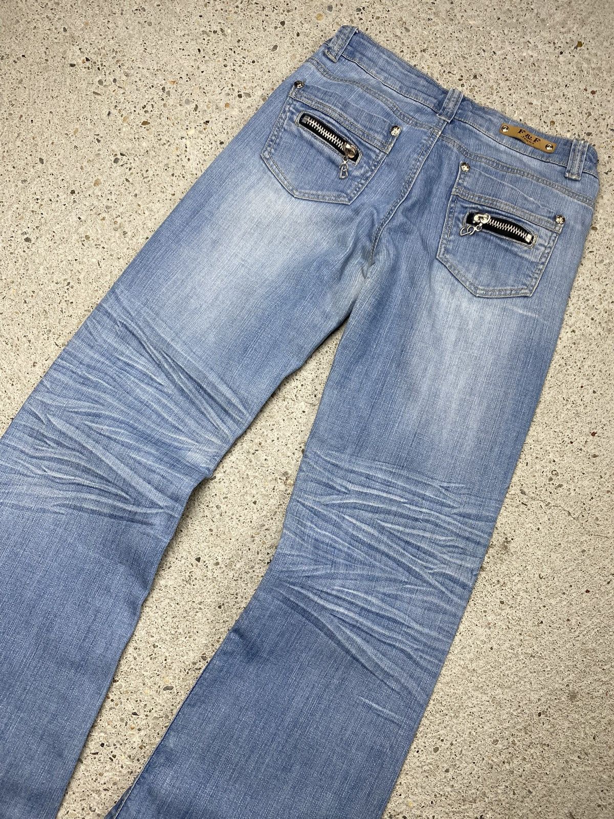 Japanese Brand Vintage japan style bootcut flared jeans metal y2k Size 27" / US 4 / IT 40 - 8 Thumbnail