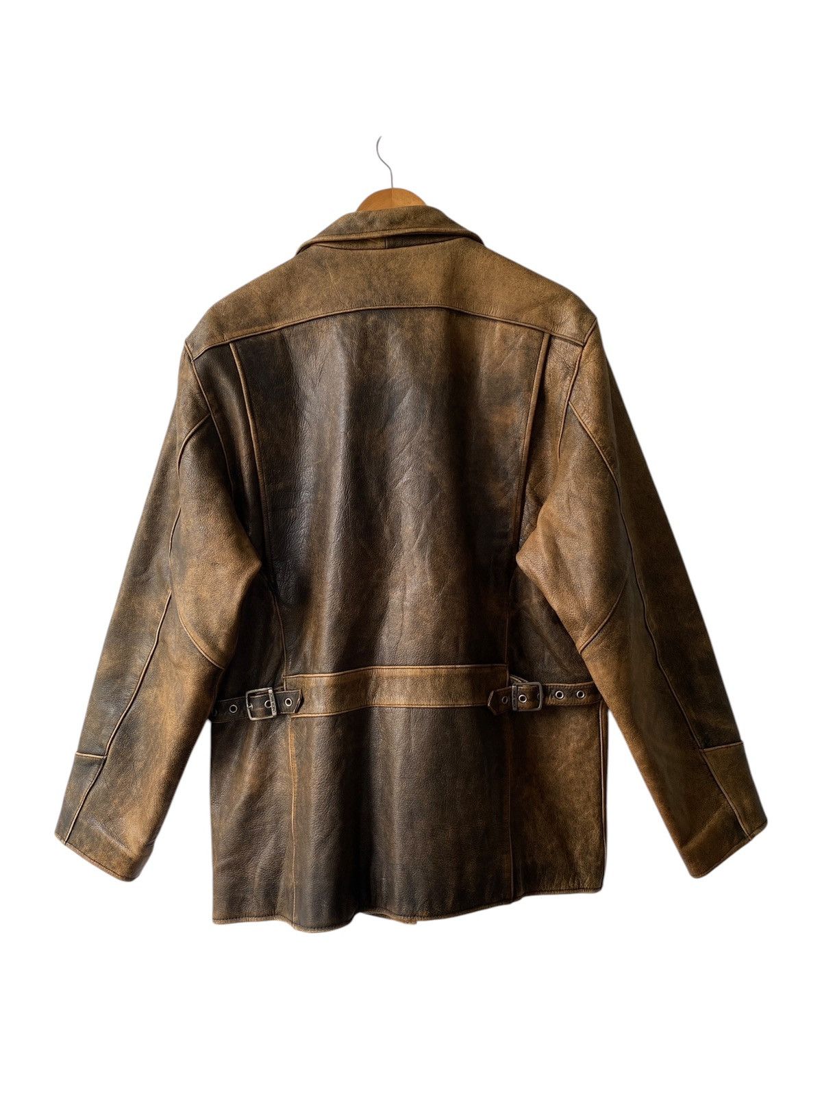 Branded Leather × Vintage Vintage 90s Human Being Union Made Leather Jacket Size US L / EU 52-54 / 3 - 2 Thumbnail
