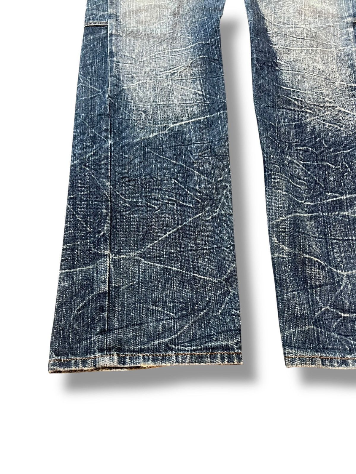 Japanese Brand Vintage Dominate Handcraft Jeans Double Waist - Thunder Wash Size US 33 - 6 Thumbnail