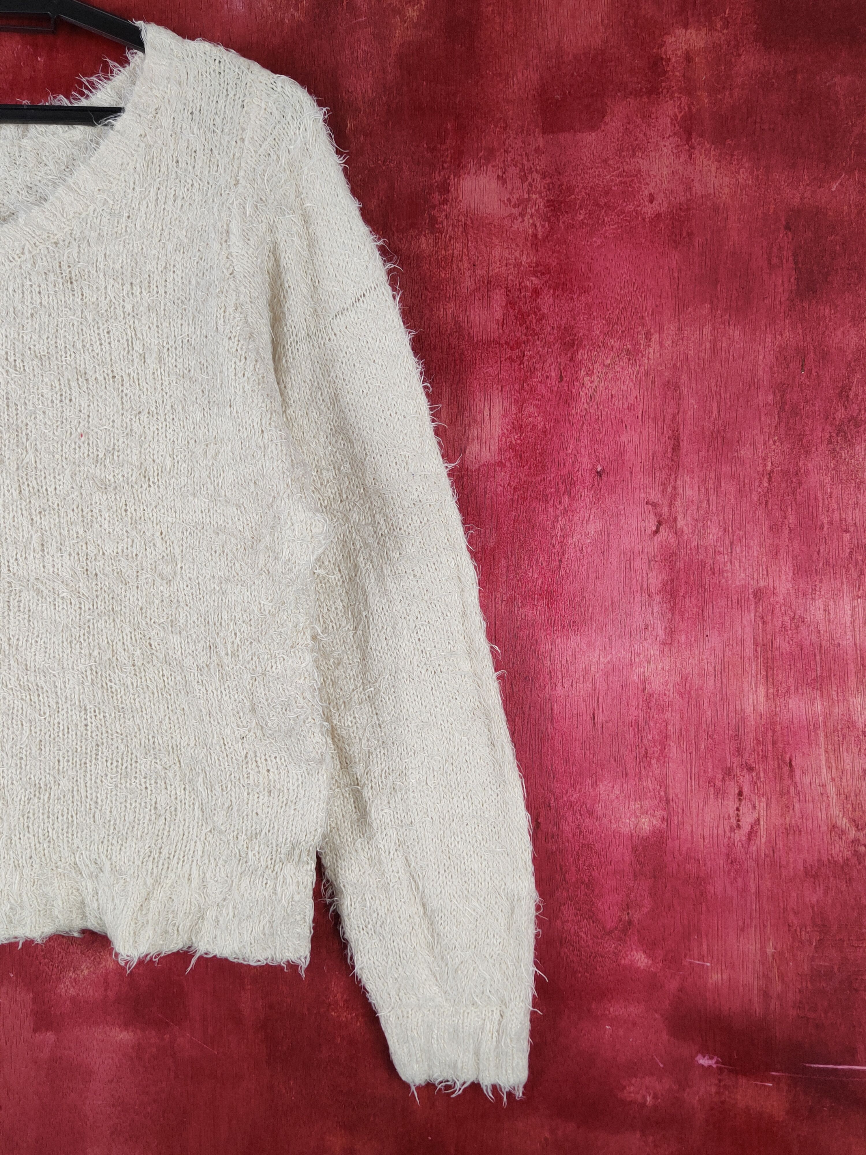 Japanese Brand × Vintage SUPER COOL 💥 Goodday Black White Fur Mohair Knitwear Size S / US 4 / IT 40 - 5 Thumbnail
