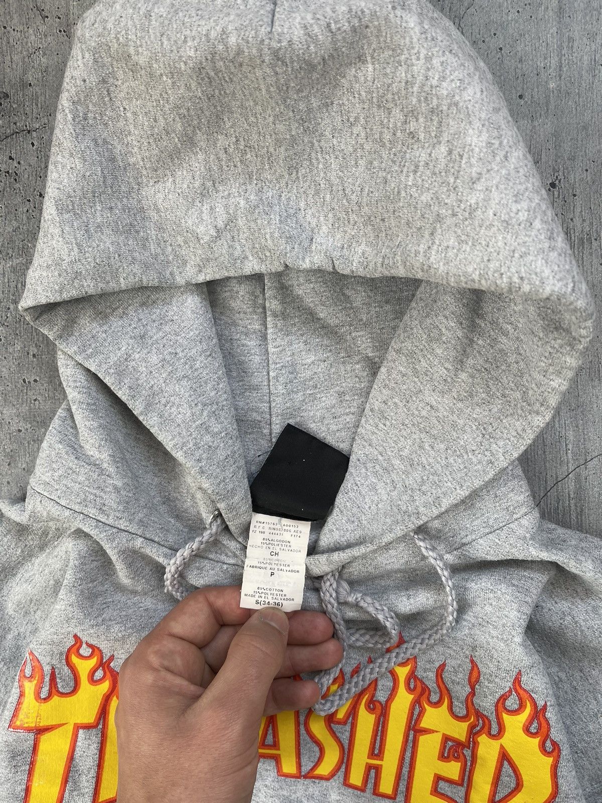 Thrasher × Vintage Vintage Thrasher Y2K Streetwear style oversized boxy hoodie Size US S / EU 44-46 / 1 - 7 Thumbnail