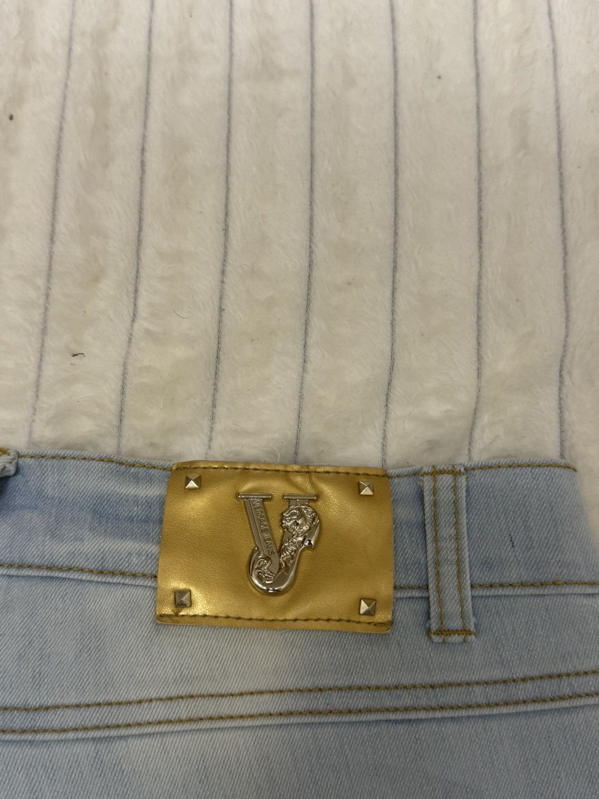 Versace Versace Jeans Denim Straight Fit Y2K Logo Avant Garde Size US 32 / EU 48 - 5 Thumbnail
