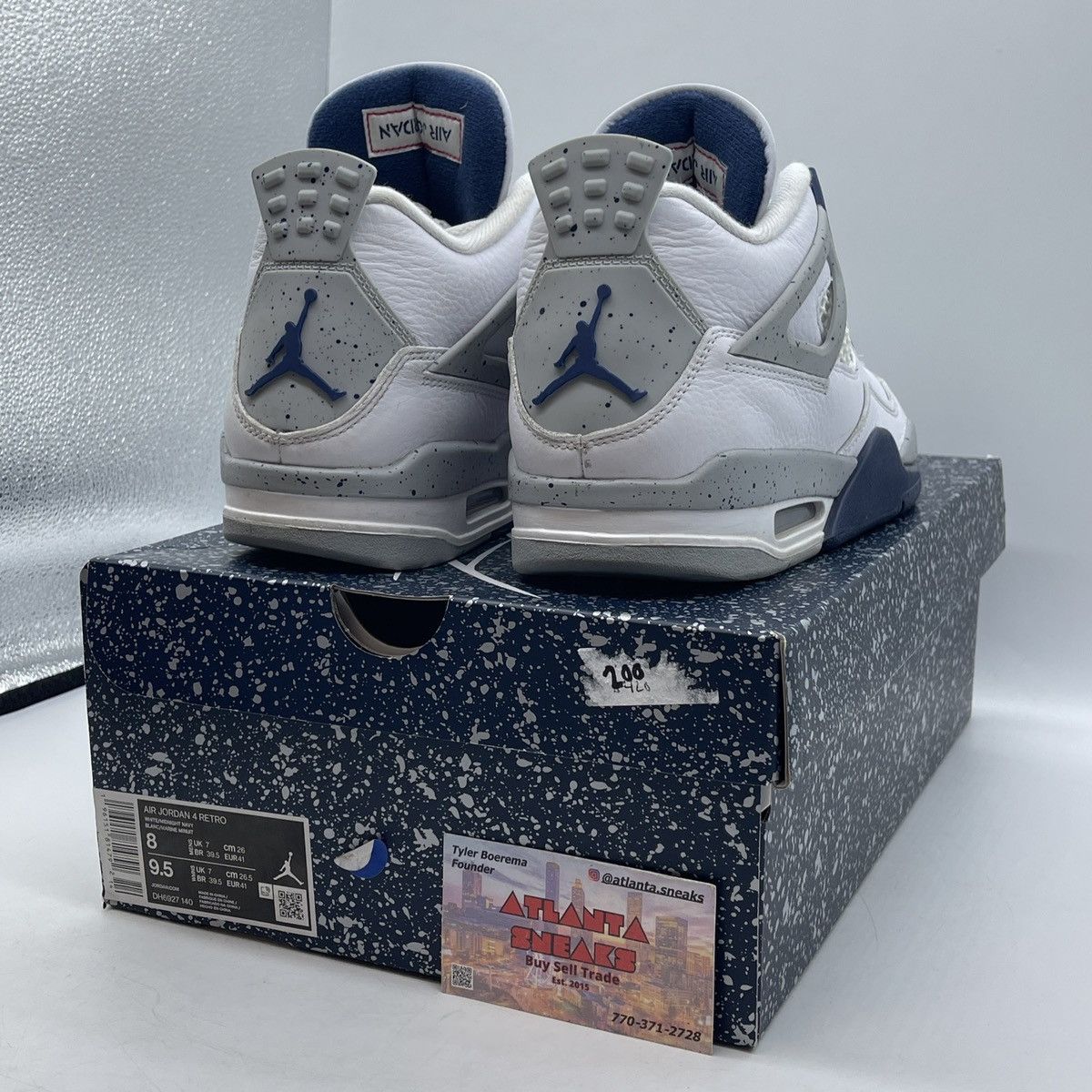 Jordan Brand Air Jordan 4 midnight navy Size US 8 / EU 41 - 5 Thumbnail
