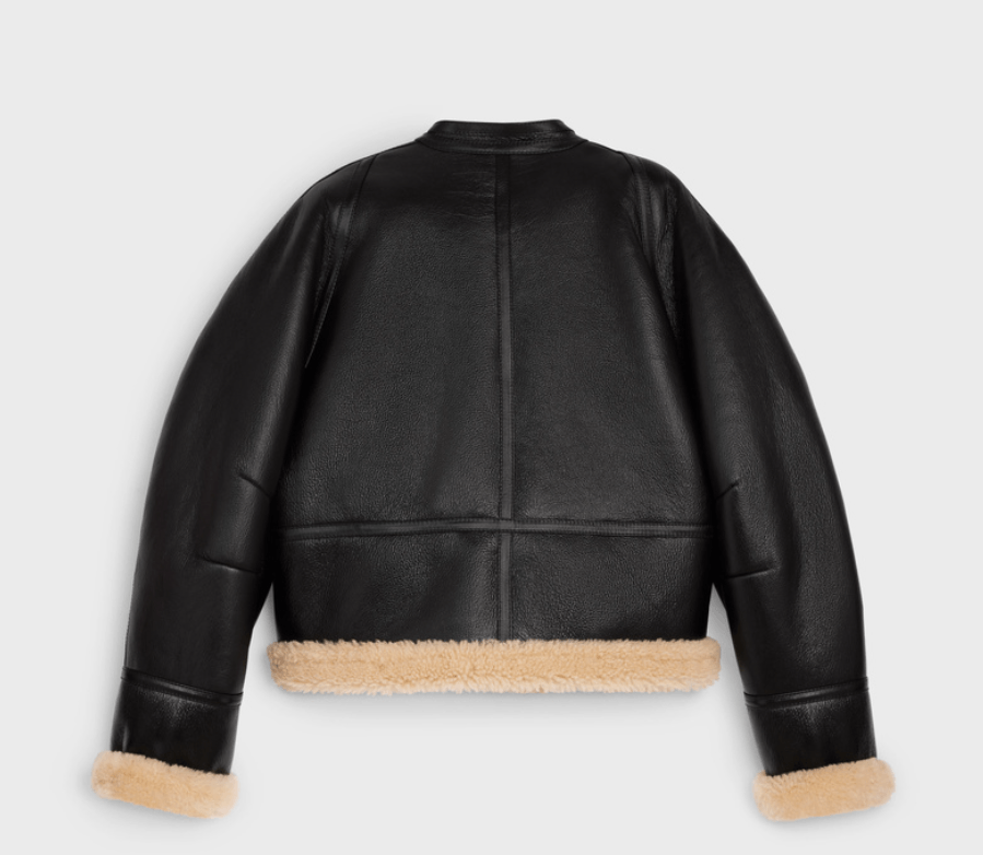 Celine o1bcso1str0824 Bombardier In Shearling in Black Size XXS / US 00 / IT 34 - 2 Thumbnail
