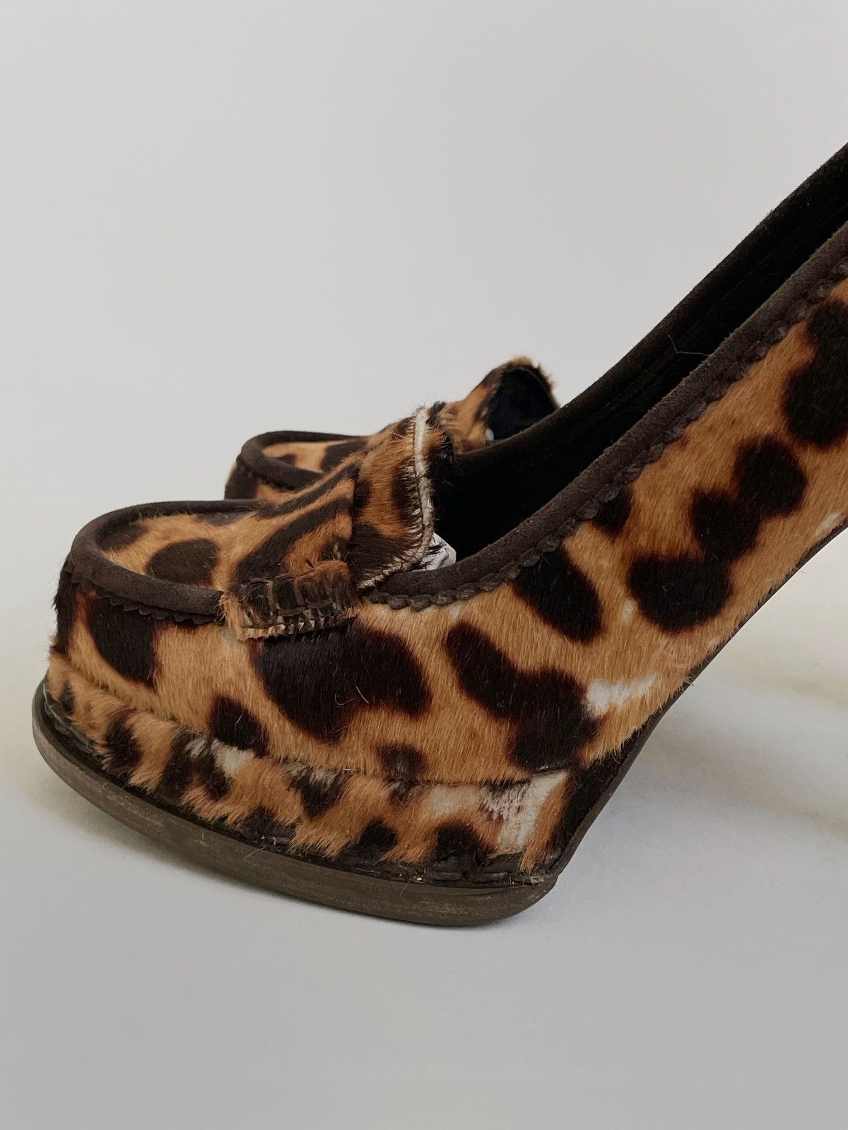 Other Vintage Saint Lauren fur leopard platform shoes Size US 9 / IT 39 - 5 Thumbnail