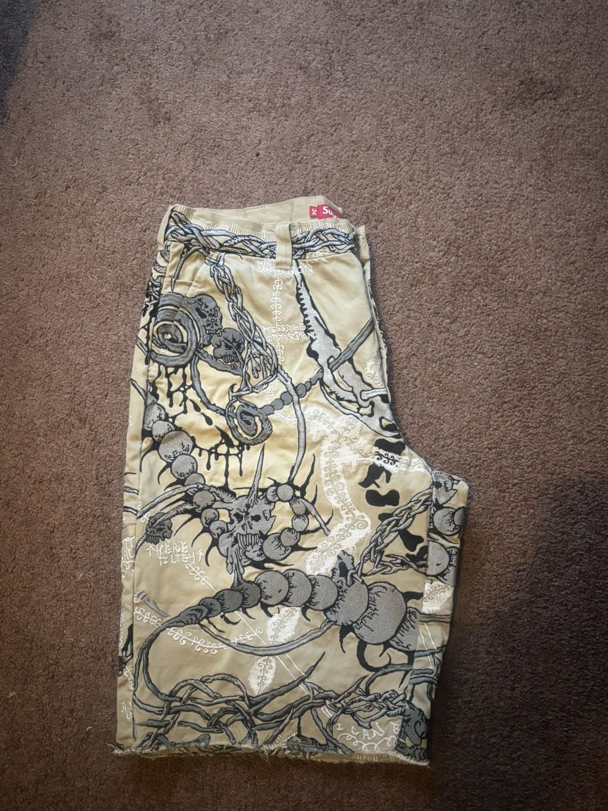 Burberry × Supreme Supreme Burberry Denim Shorts Beige 34 Pants