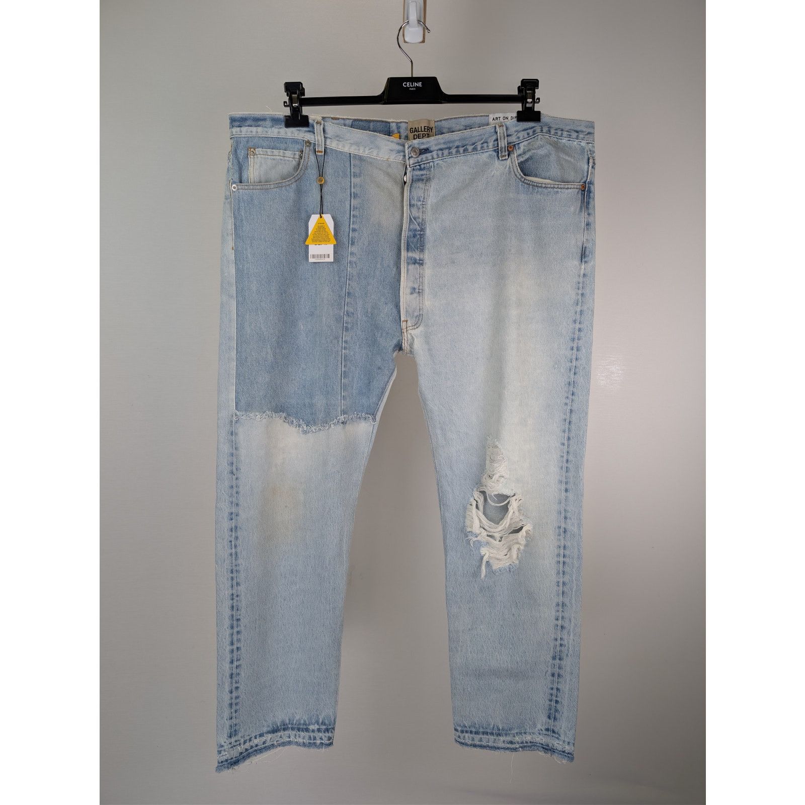 Gallery Dept. o1rshd1 Ken Ripped slim-cut Denim Jeans in Blue Denim Size US 40 / EU 56 - 1 Thumbnail