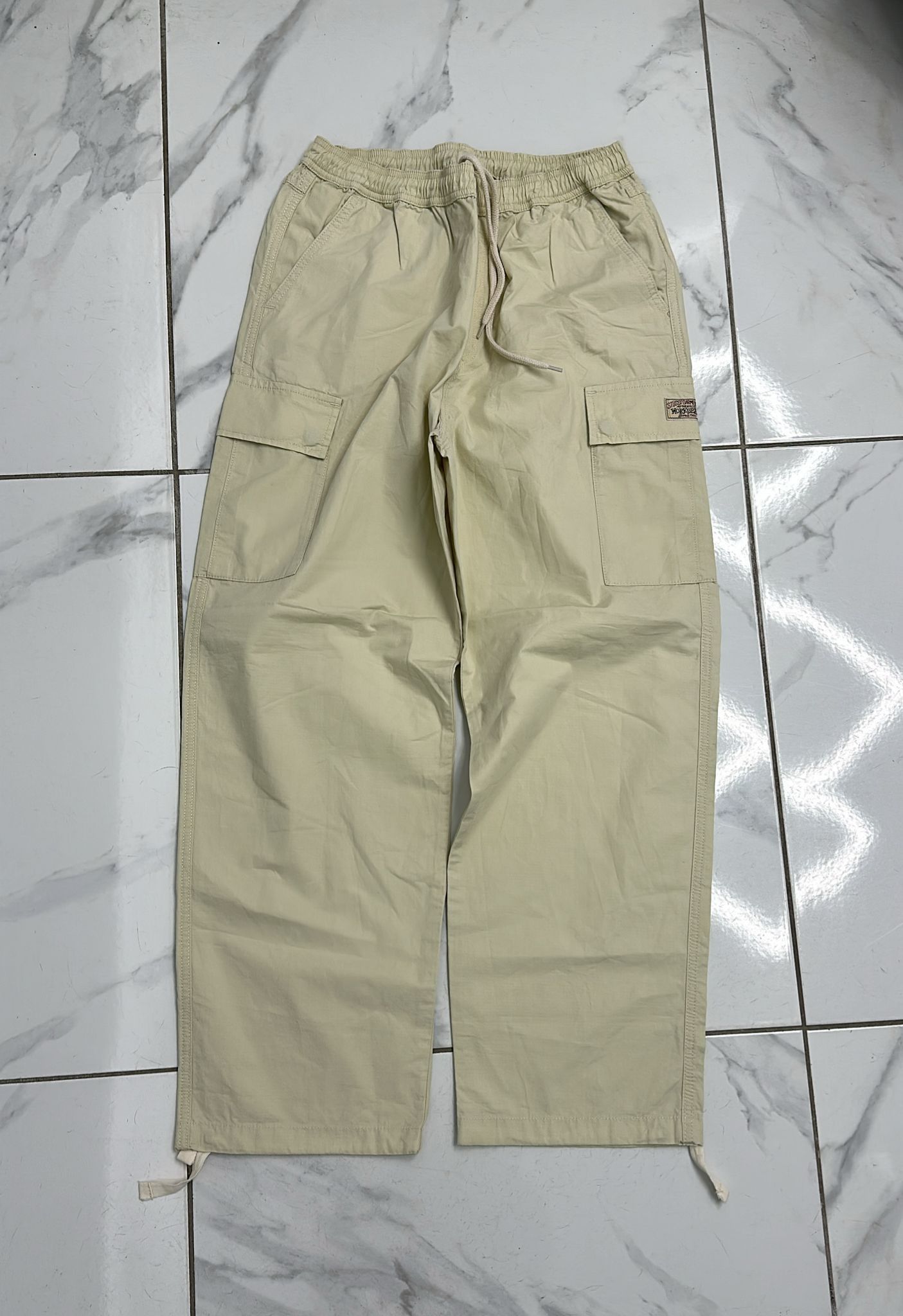Stussy × Vintage Stussy Ripstop Cargo Beach Pant Cream Size Medium Size US 32 / EU 48 - 1 Thumbnail