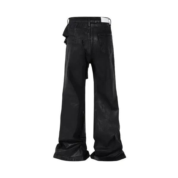 Other Streetwear Wax Leather Stretch Hombre Baggy Flare Pants Size US 33 - 2 Thumbnail