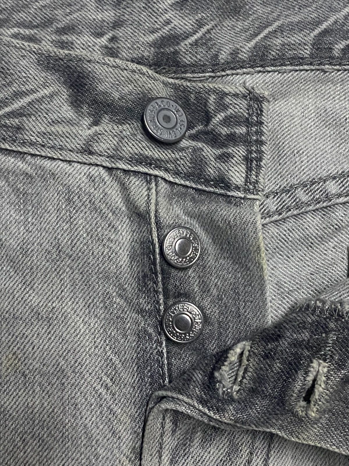 Levi's Vintage Levis 501 Ct Stone Wash Distressed Slim Jeans Size US 31 - 10 Thumbnail