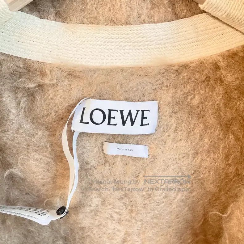 Loewe Loewe Brown Mohair Long Sleeve Coat Jacket Poncho Cape Size S / US 4 / IT 40 - 4 Thumbnail