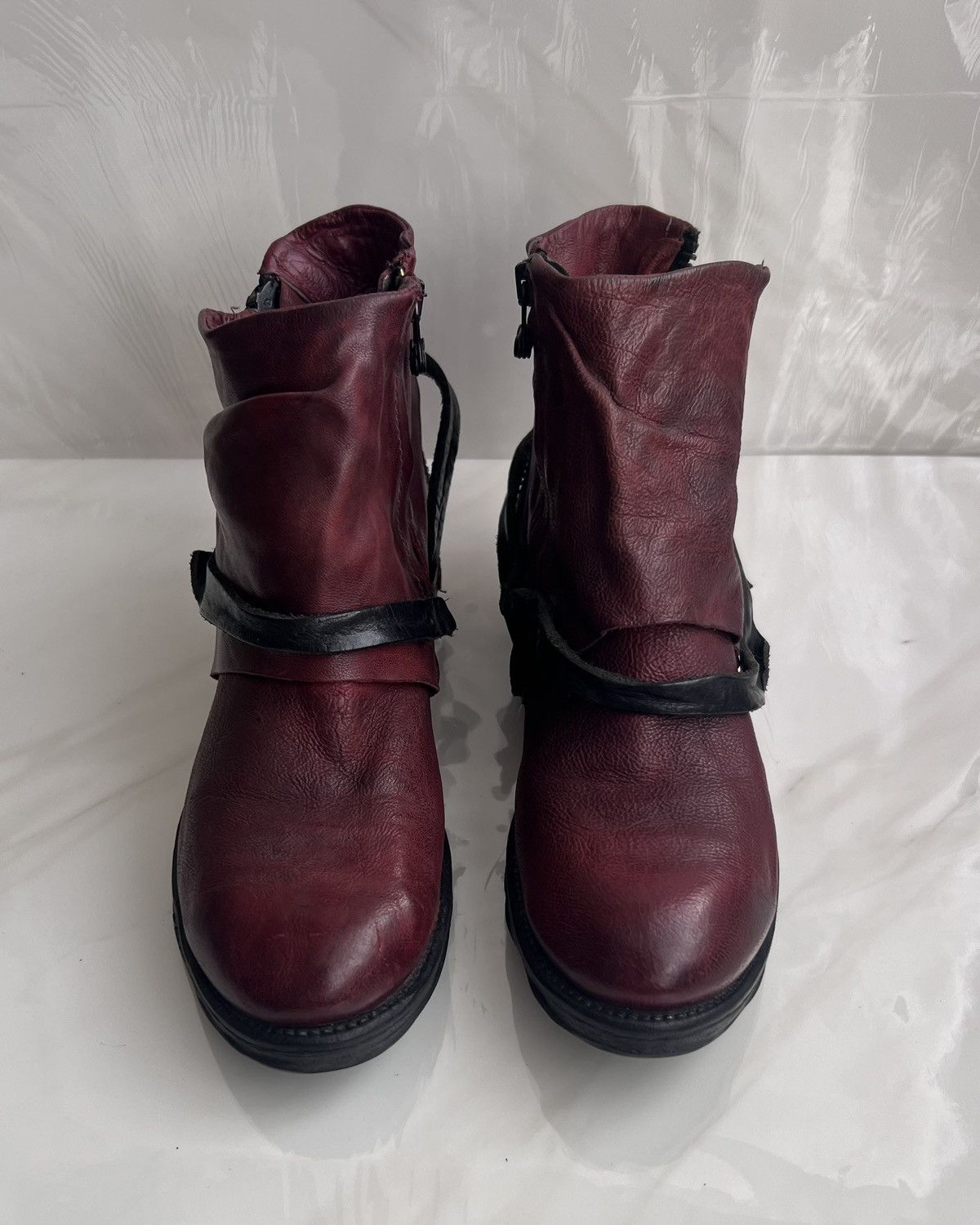 A.S.98 As 98 Airstep Zipper Boho Biker Red distressed boot Size US 8 / IT 38 - 12 Thumbnail