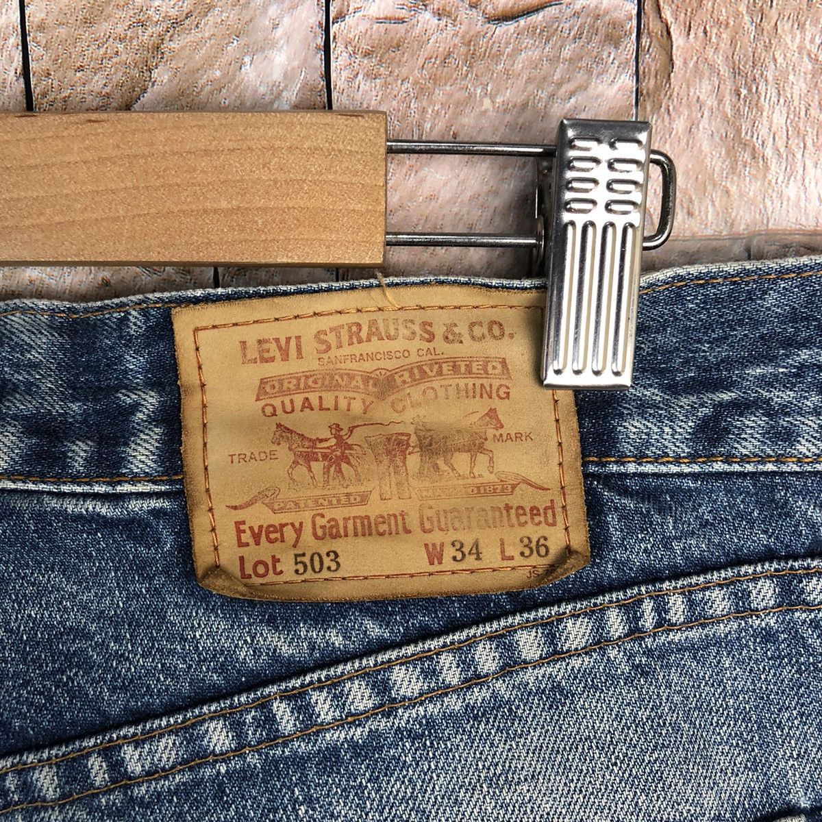 Levi's 503 Levis Blue faded Denim Pants #7572 Size US 34 / EU 50 - 23 Thumbnail