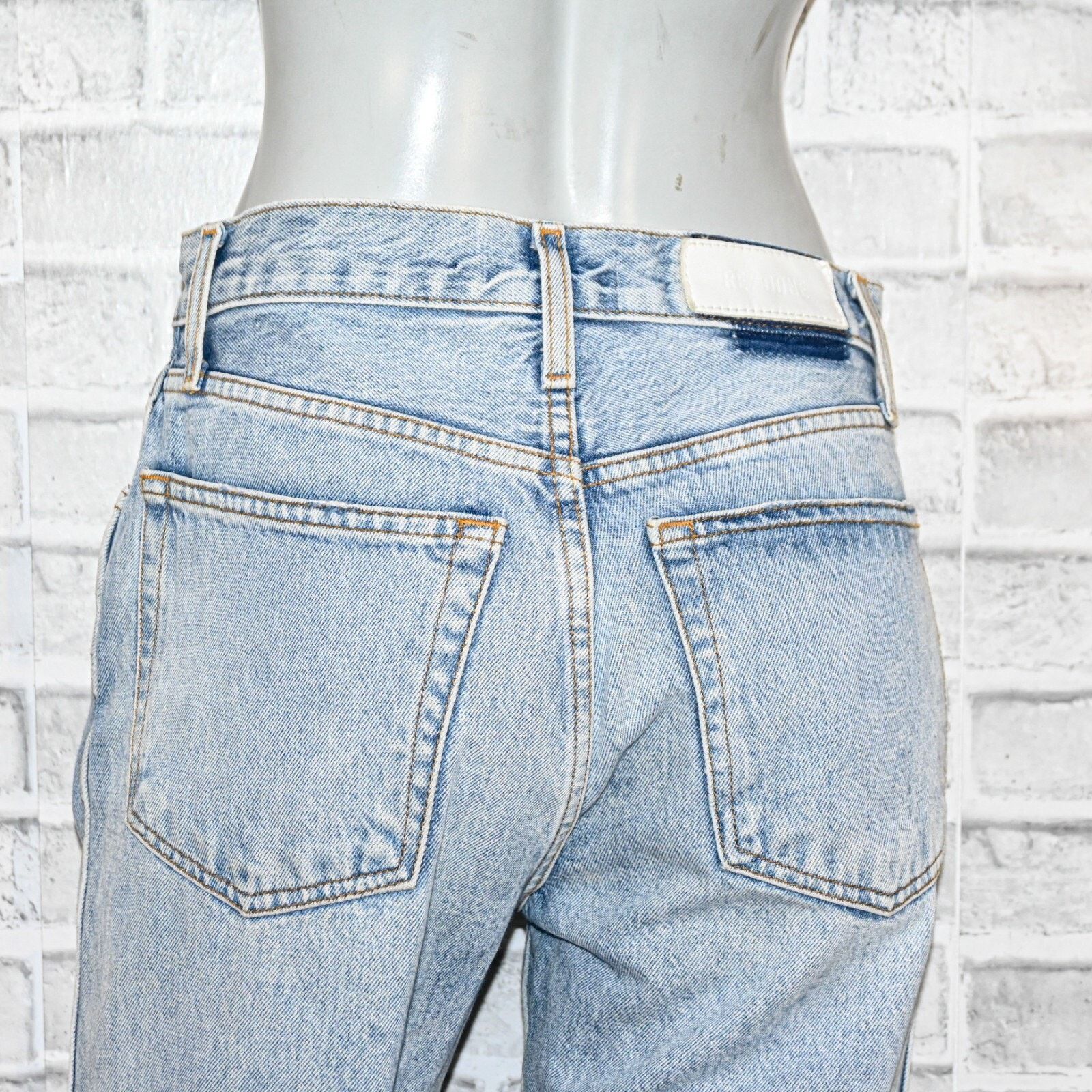 RE/DONE Re/Done 90s High Rise Loose leg Denim Jeans Playa Destroy Size 26" / US 2 / IT 38 - 9 Thumbnail