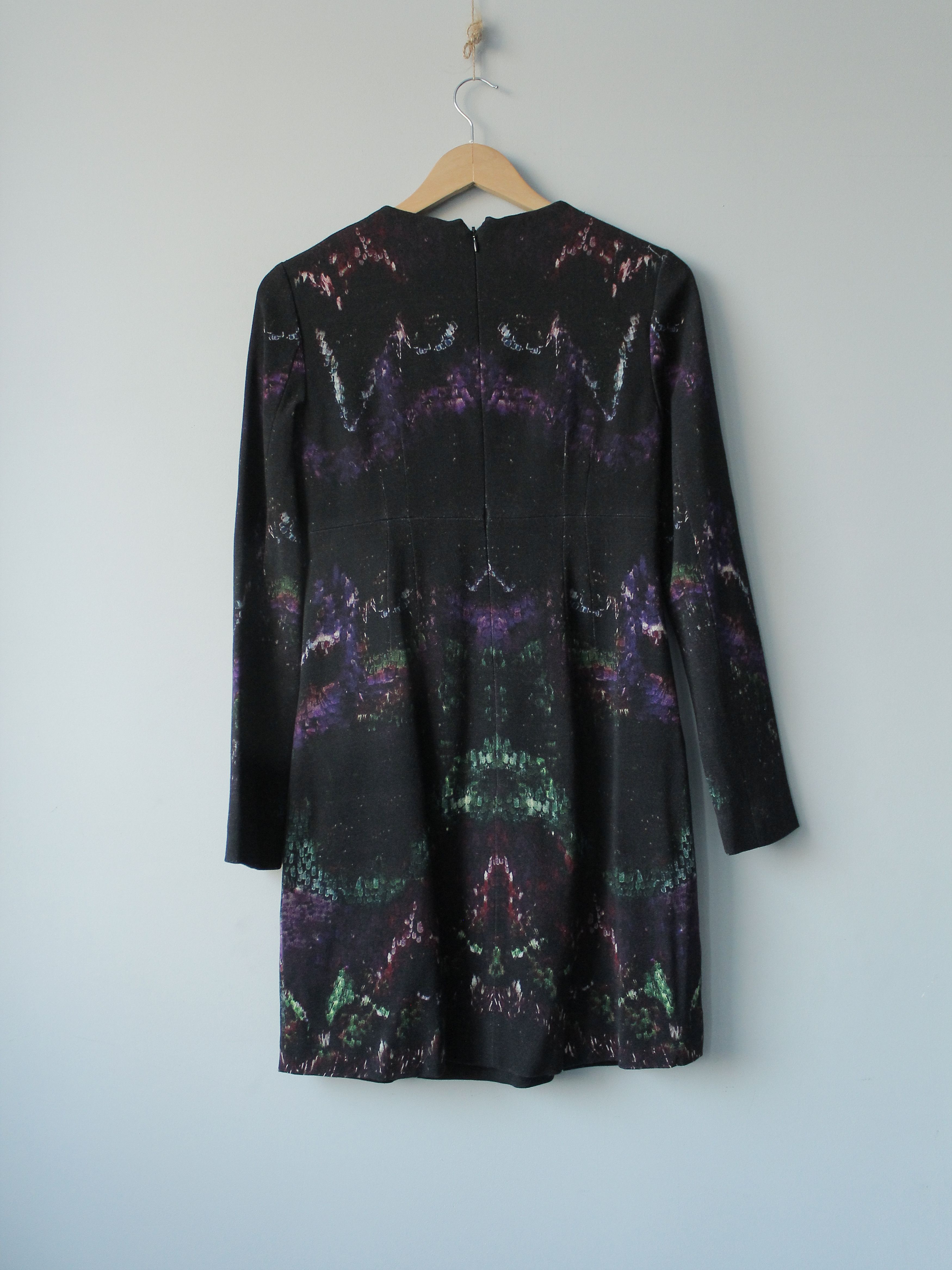 Alexander McQueen Alexander McQueen Midi Wool moth print jersey Dress Silk Size S / US 4 / IT 40 - 3 Thumbnail