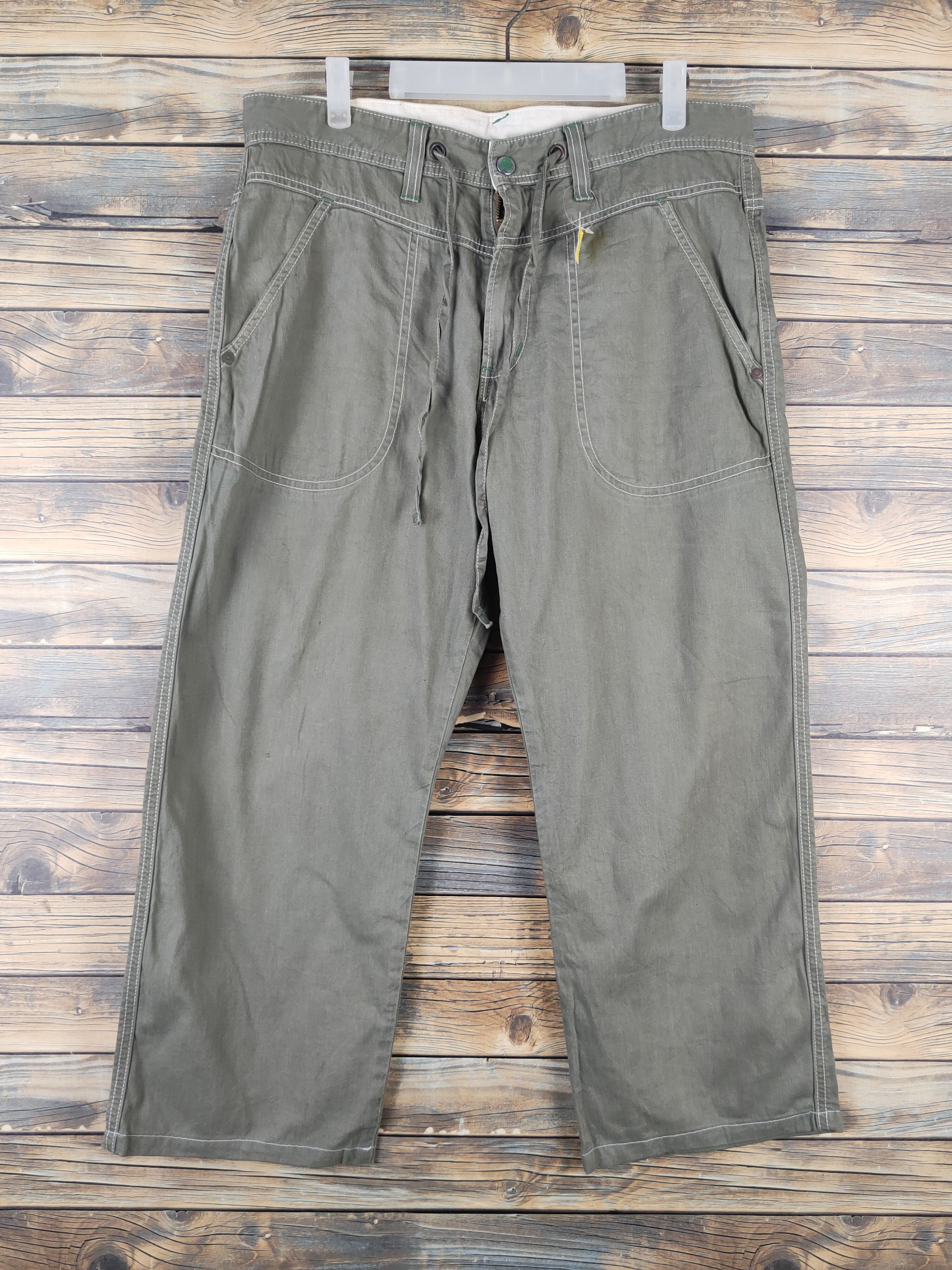 Edwin DL Edwin Green Multipocket Tactical Cargo Pants #817 Size US 35 - 1 Thumbnail