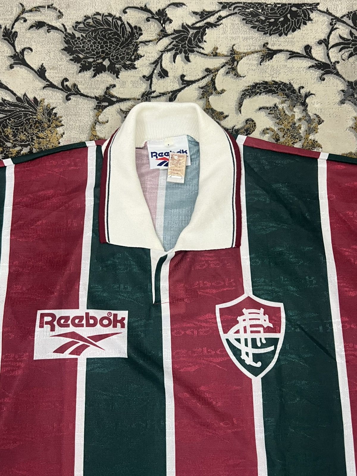 Other Vintage 90s Reebok Fluminense Home Jersey Size US L / EU 52-54 / 3 - 3 Thumbnail