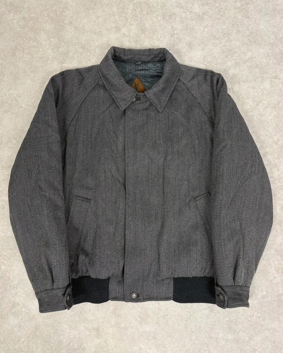 Yves Saint Laurent 1990s Yves Saint Laurent Grey Wool Bomber Jacket Size US L / EU 52-54 / 3 - 1 Thumbnail