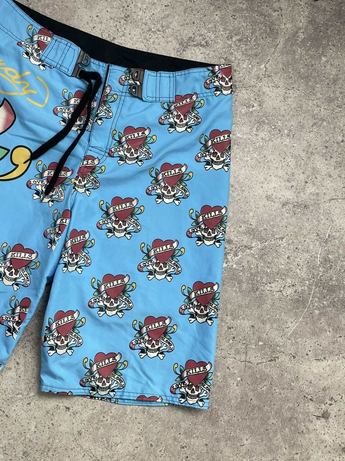 Ed Hardy × Vintage Vintage Ed Hardy Swim Shorts Blue L size Size US 34 / EU 50 - 3 Thumbnail