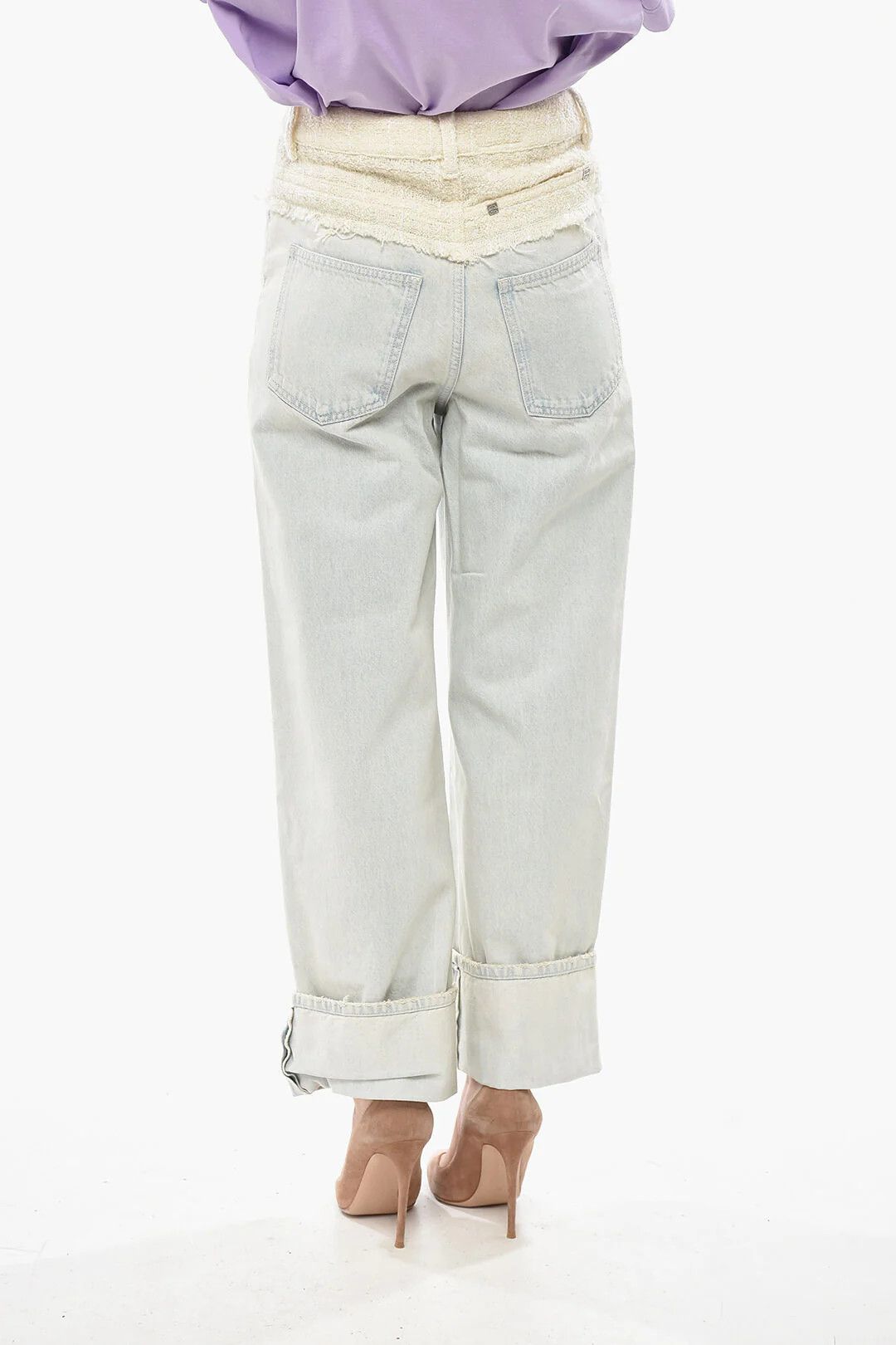 Givenchy og1mm0326 Cropped Fit Jeans in Light Blue Size 28" / US 6 / IT 42 - 2 Thumbnail