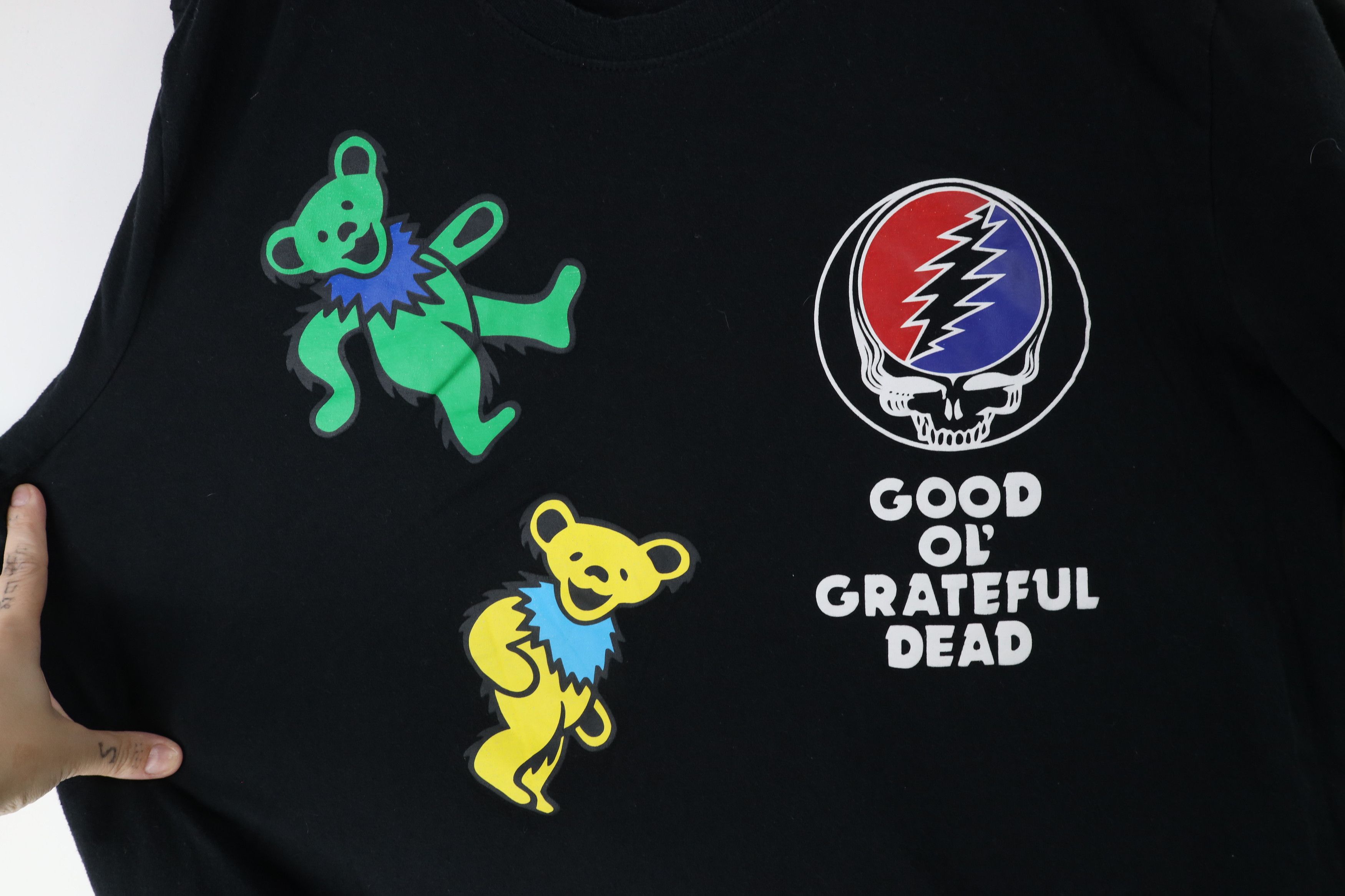 Vintage Retro Bear Skull Grateful Dead Band Long Sleeve T-Shirt Size US XXL / EU 58 / 5 - 6 Thumbnail