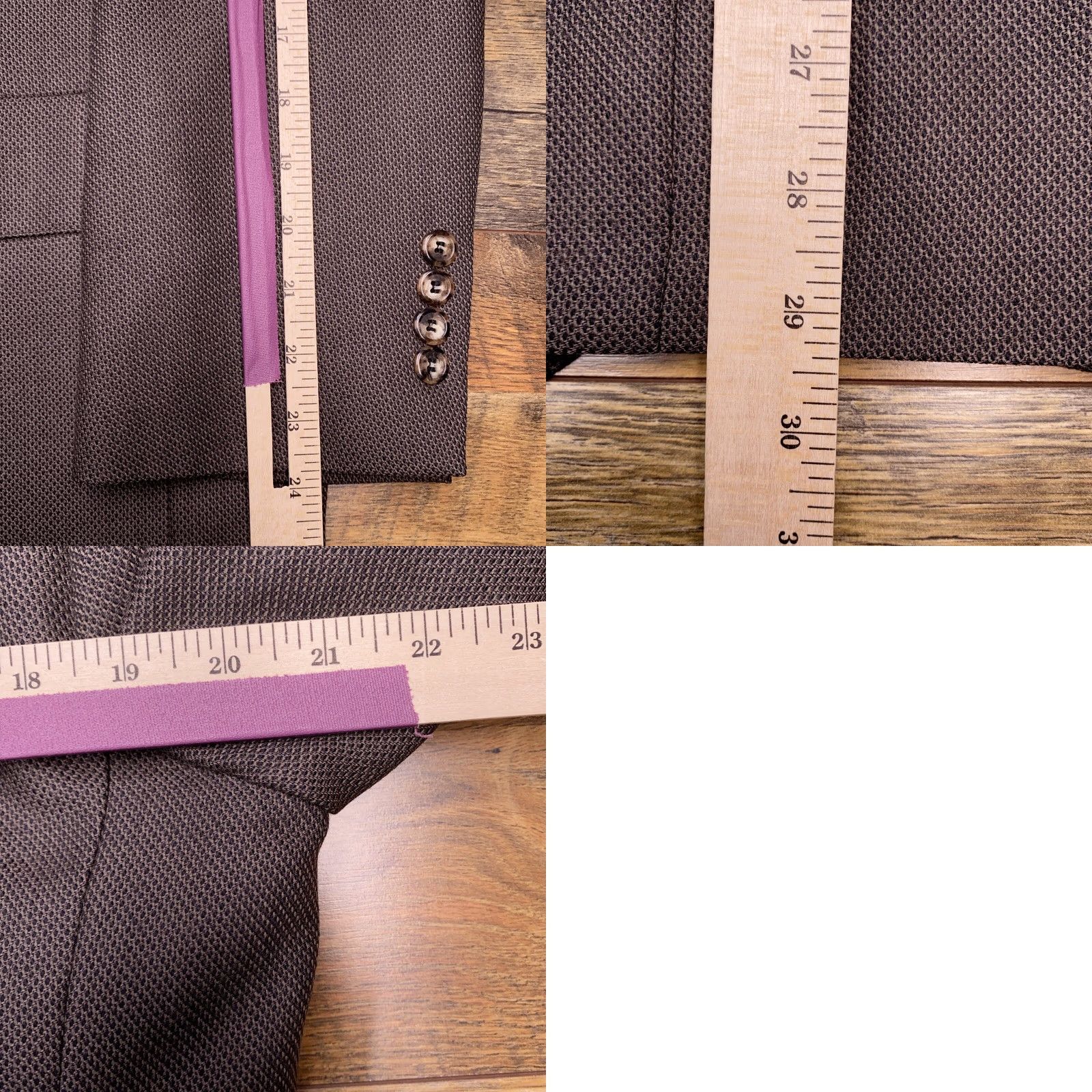 Bill Blass VINTAGE Bill Blass Blazer Mens 42 Brown Wool Jacket Blazer Single-Breasted 2-Button Notch Lapel Mens 42 Brown Wool Geometric Classic Vintage 42 Mens Size 42R - 9 Thumbnail
