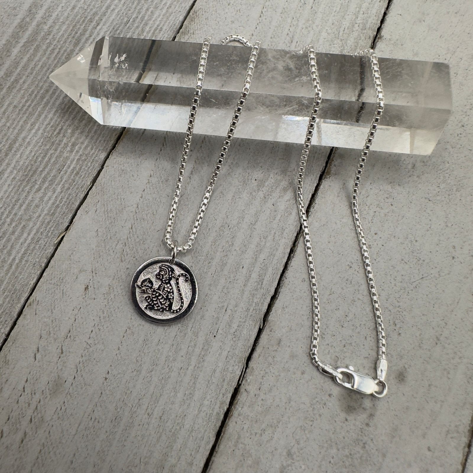 The Unbranded Brand Chinese Zodiac Monkey Pendant Necklace Sterling Silver Size ONE SIZE - 7 Thumbnail