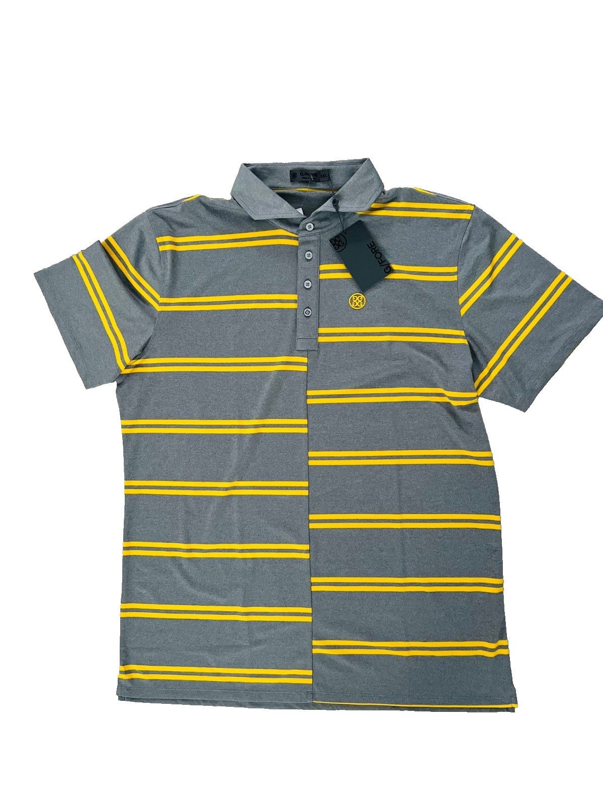 G/FORE G/Fore Striped Polo Shirt Grey / Yellow ( XXL ) Size US XXL / EU 58 / 5 - 2 Thumbnail