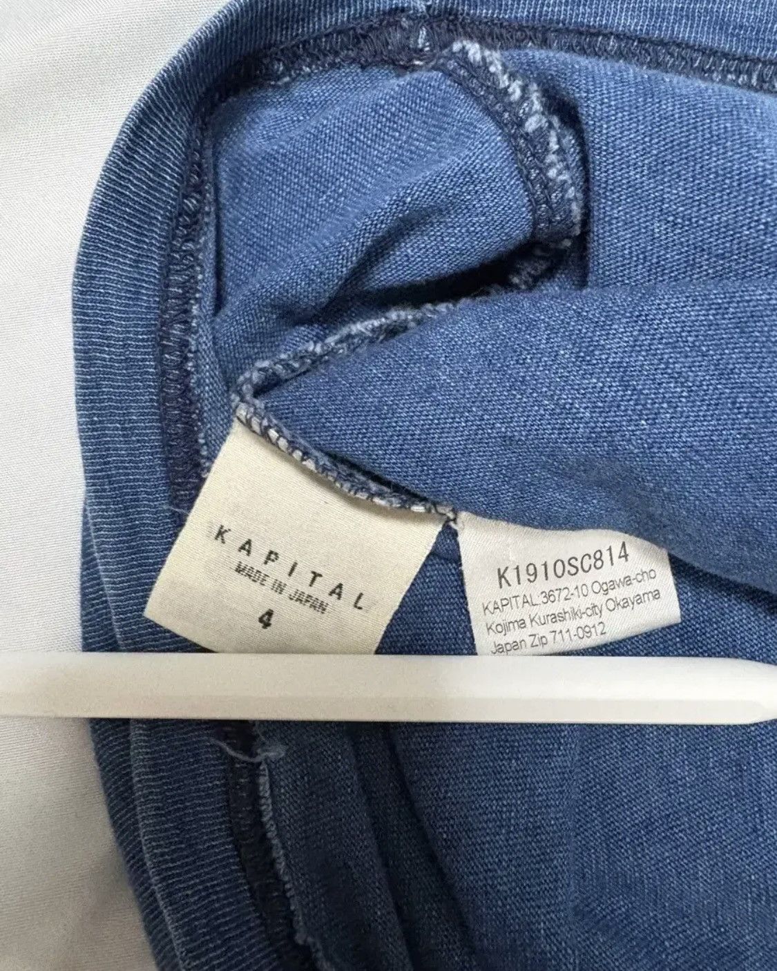 Kapital Kapital Rare Indigo Faded T-Shirts Size US XL / EU 56 / 4 - 7 Thumbnail