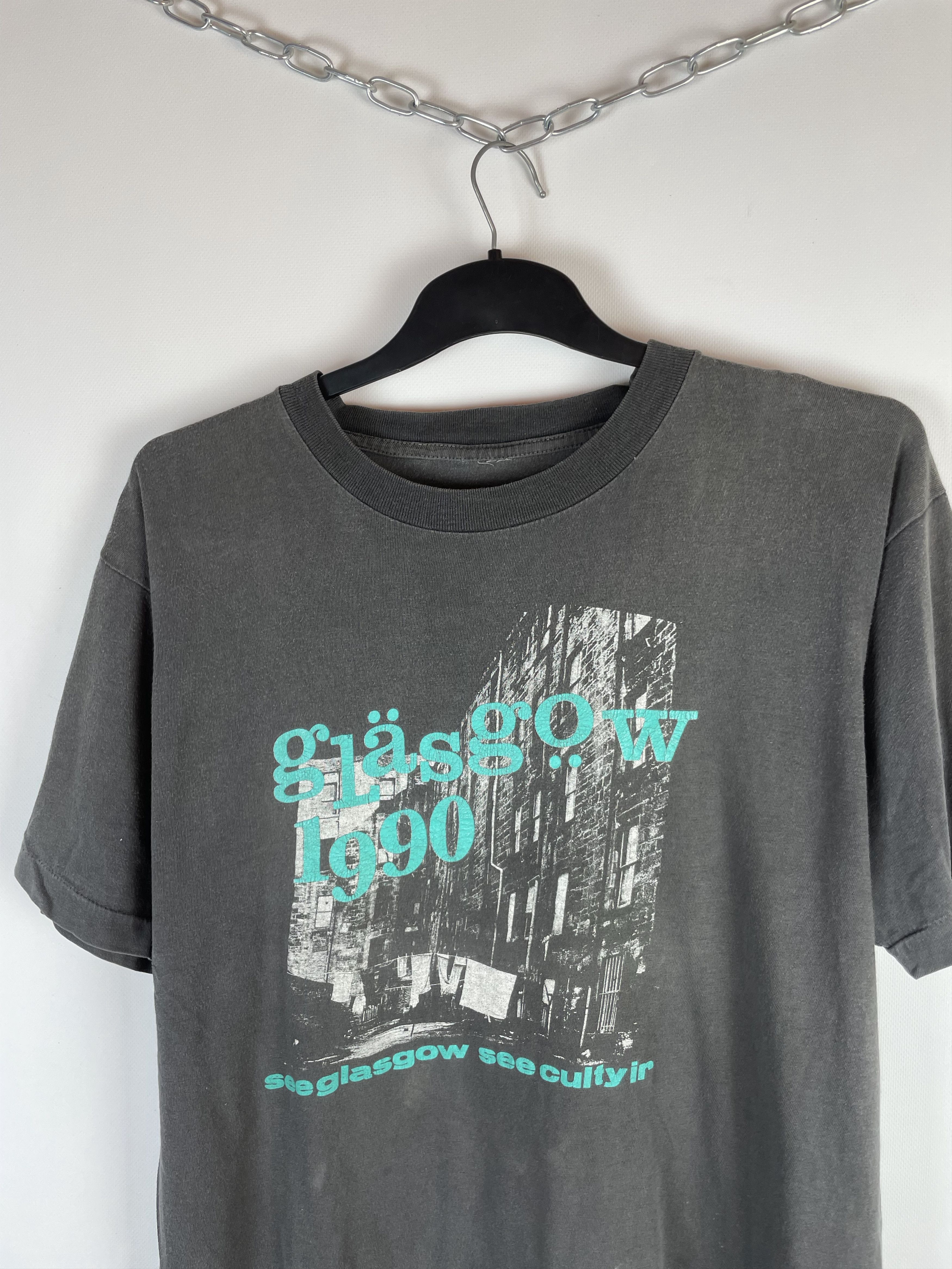 Band Tees Vintage Glas Gow 1990 Tee Size US L / EU 52-54 / 3 - 3 Thumbnail