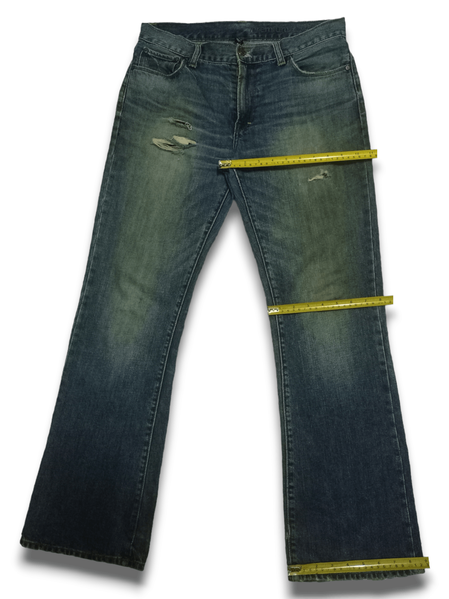 Gap Vintage Gap Premium Mud Wash Flares Style Distressed Jeans Size US 32 / EU 48 - 12 Thumbnail