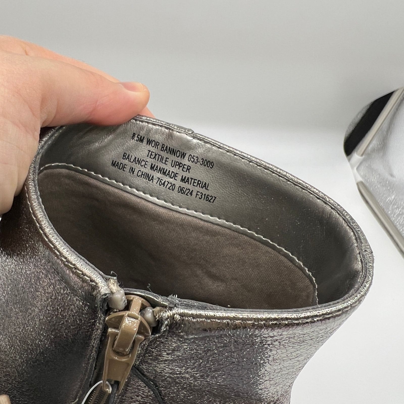 Other Worthington Womens Bannow Flared Heel Booties Pewter Size US 8.5 / IT 38.5 - 4 Thumbnail