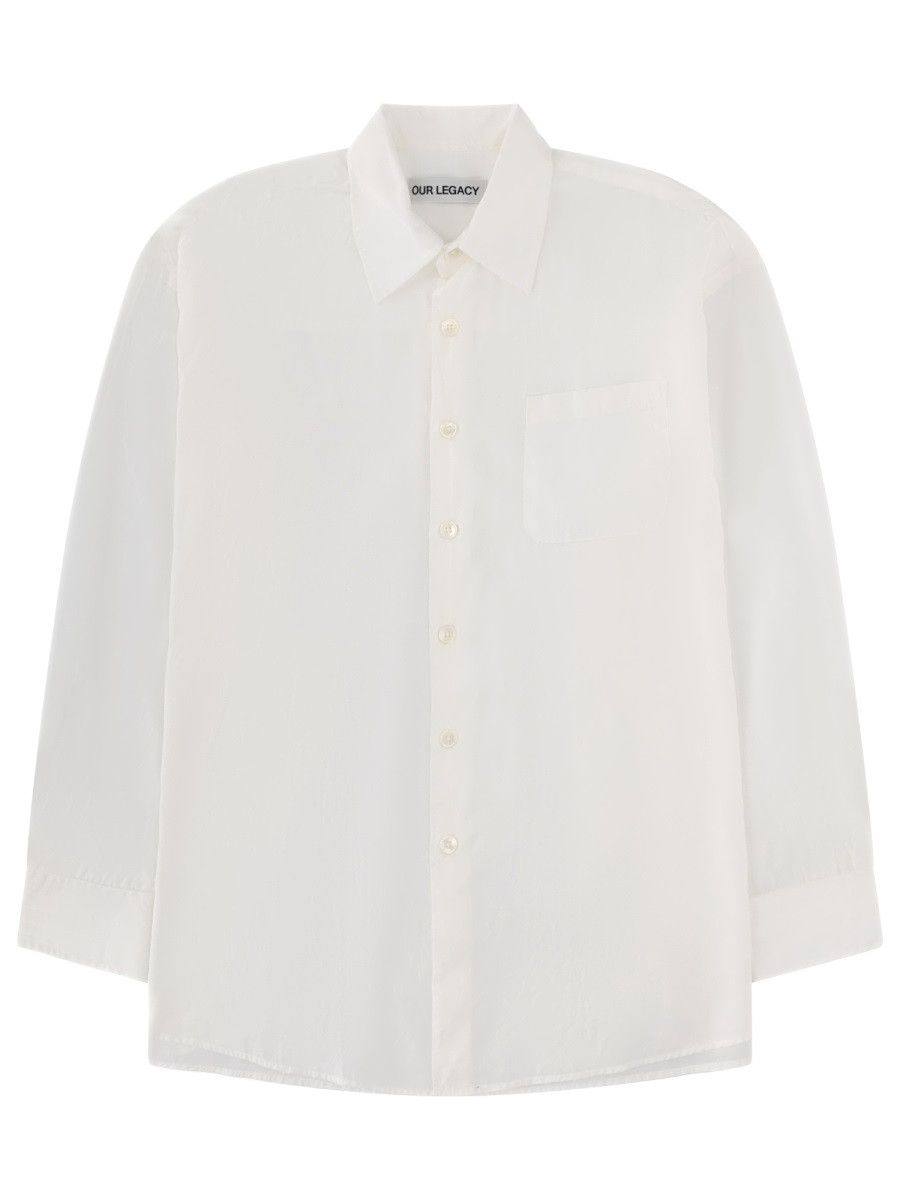 Our Legacy OUR LEGACY "BORROWED" SHIRT - WHITE (IT 48) Size US M / EU 48-50 / 2 - 1 Thumbnail