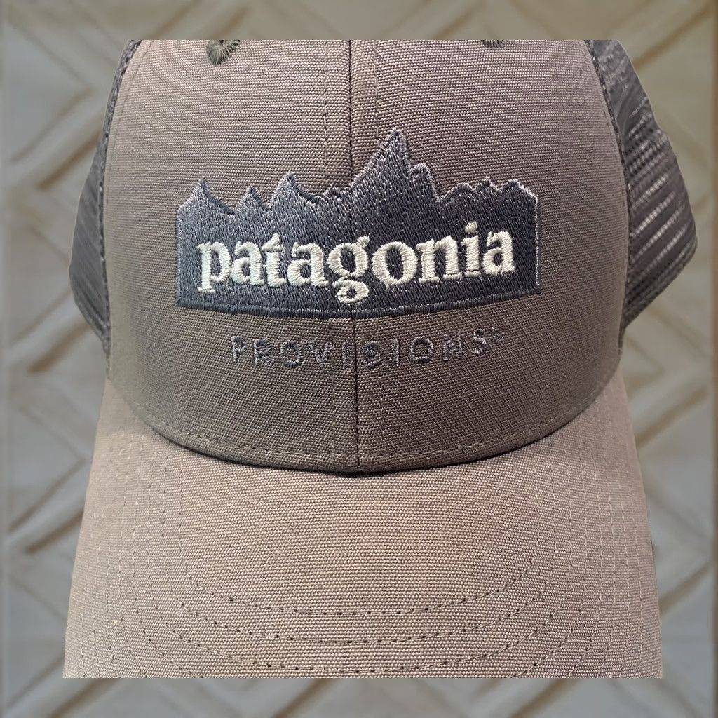 Patagonia VINTAGE Patagonia Provisions Hat Cap Adjustable Grey SP 16 Fitz Roy Mountains Unisex Adults One Size Gray Snapback Mens/Womens Size ONE SIZE - 1 Thumbnail